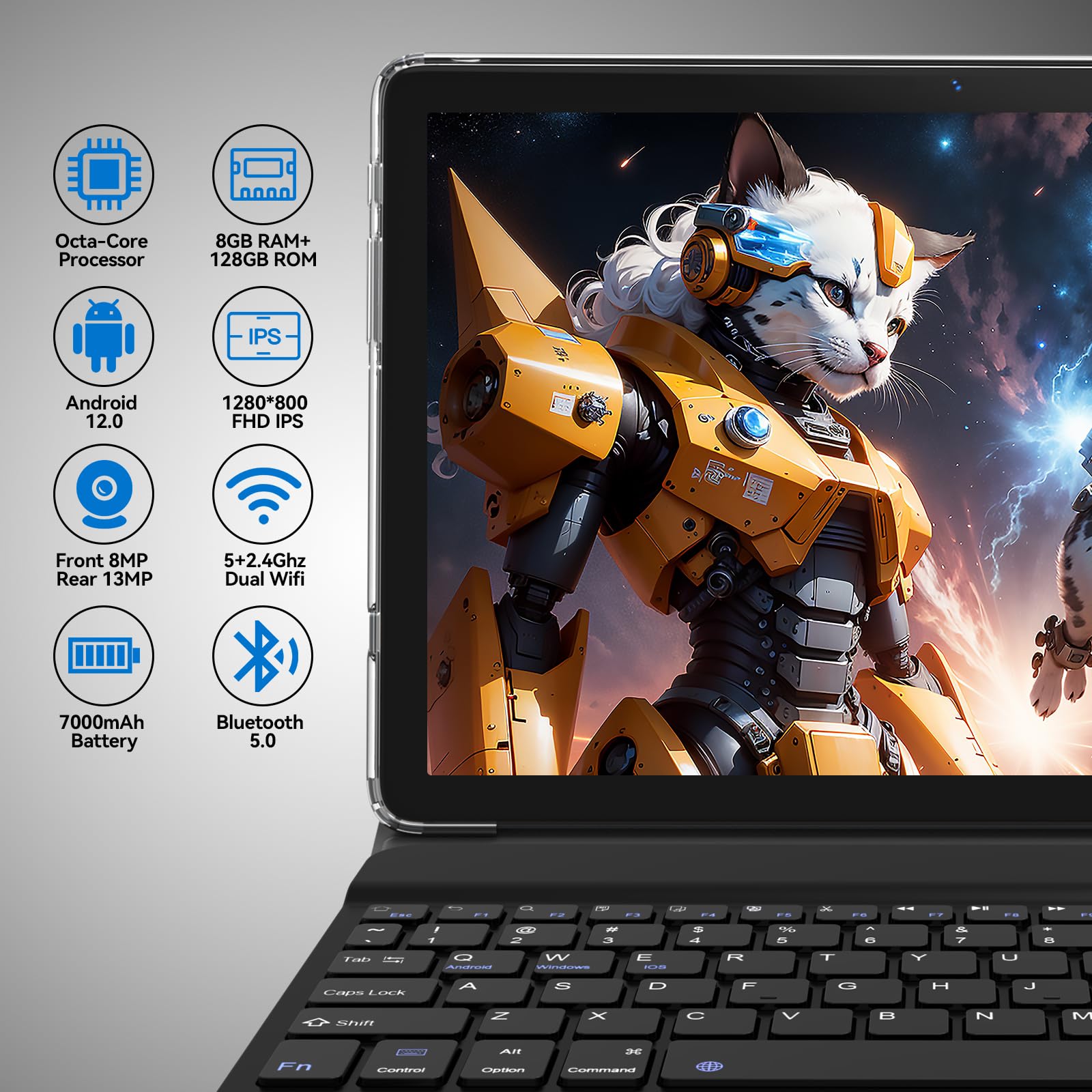 Foto 3 pulgar | Tablet Tooton 2024, 10.1'', 2 En 1, Android, 128 Gb Y Teclado - Venta Internacional.