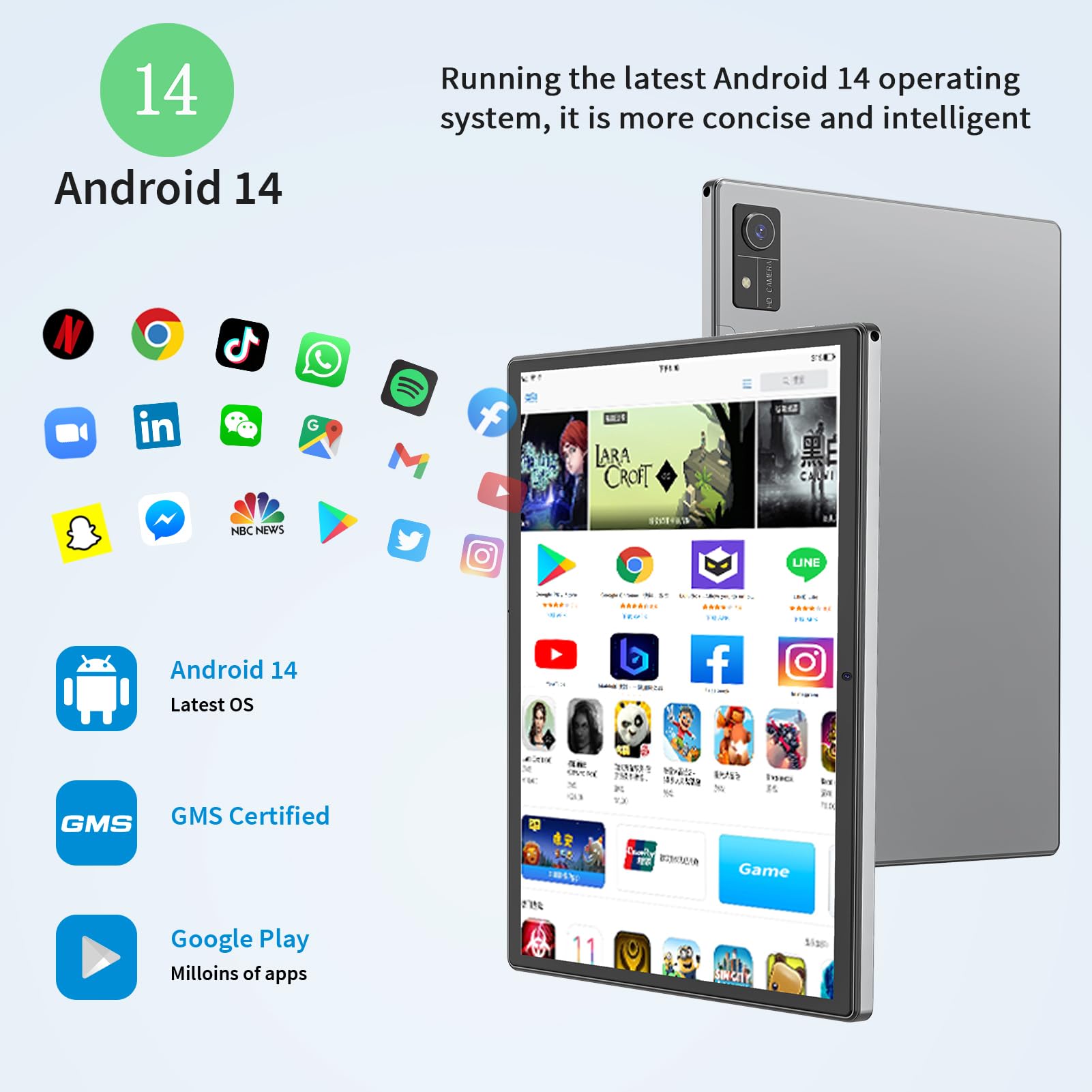 Foto 5 pulgar | Tableta Yobanse Android 14 de 10 Pulgadas 16 GB de RAM 128 GB de ROM 1 Tb 5G - Venta Internacional