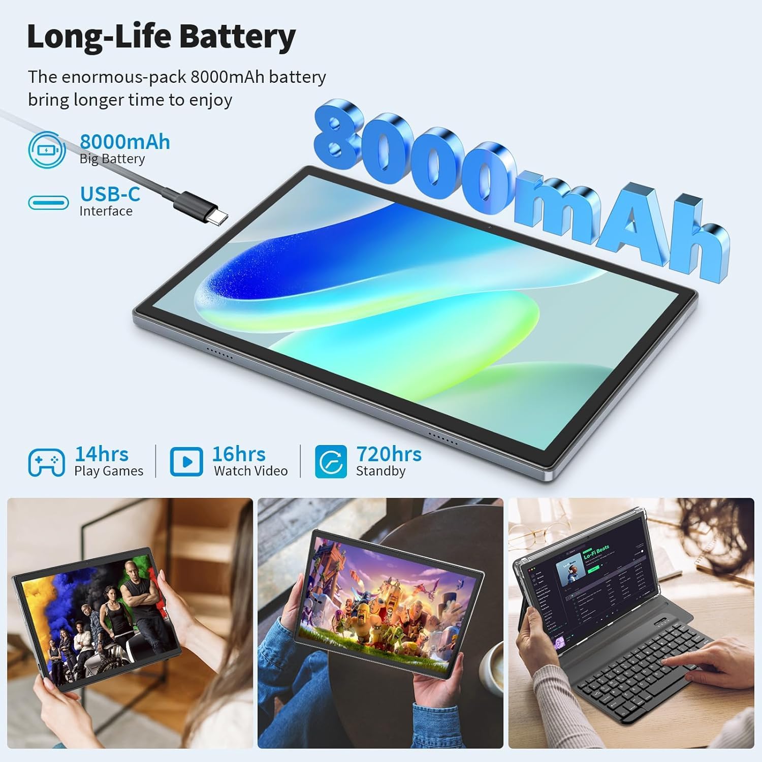 Foto 6 pulgar | Tableta Yobanse Android 14 de 10 Pulgadas 16 GB de RAM 128 GB de ROM 1 Tb 5G - Venta Internacional
