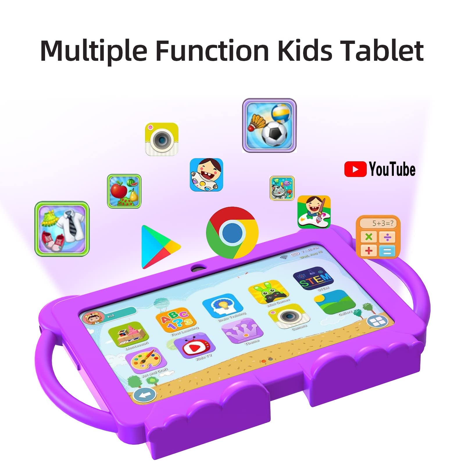 Foto 5 pulgar | Tableta Infantil Yobanse de 7" 3 GB de Ram 32 GB de Rom Android 11.0 Violeta - Venta Internacional