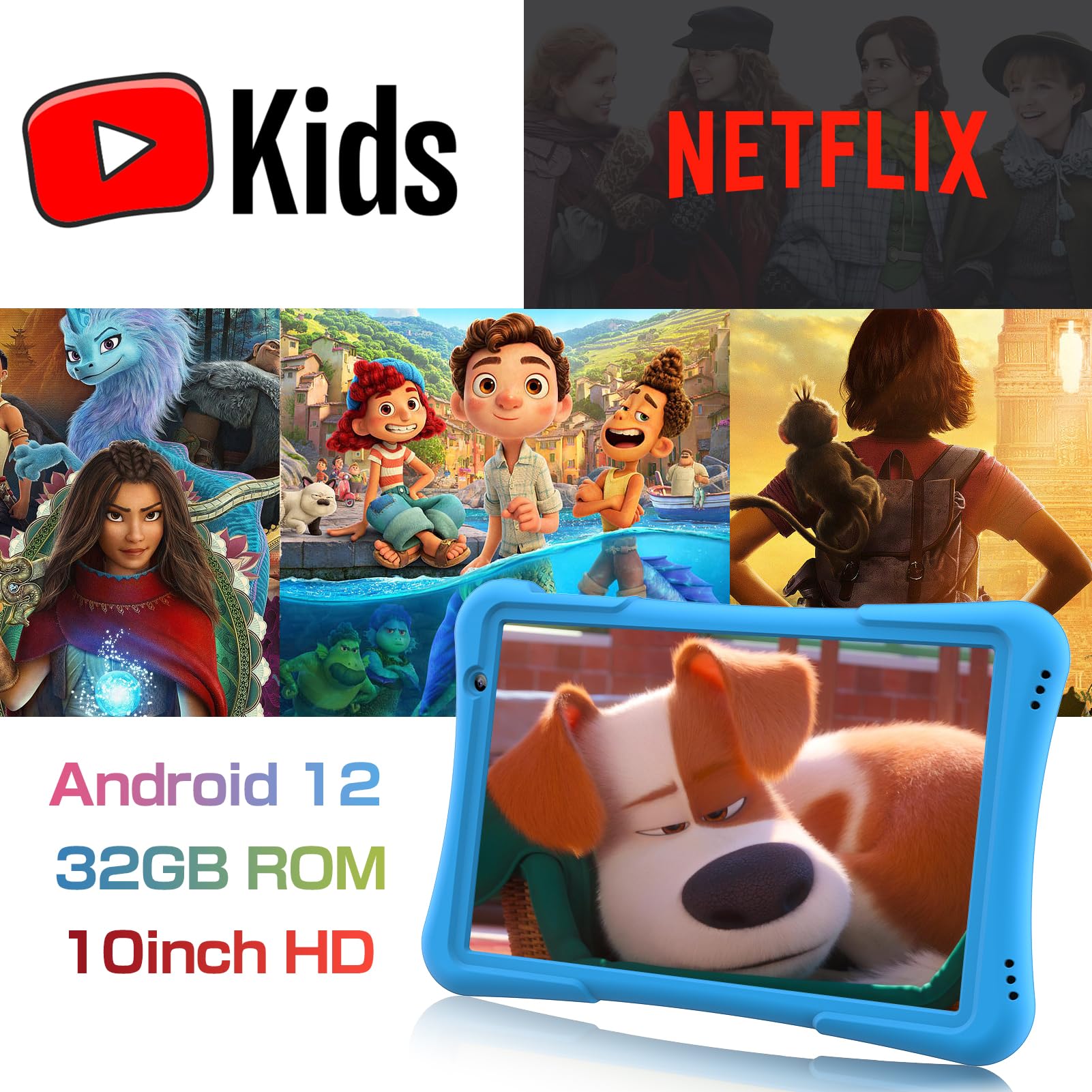 Foto 2 | Tableta Infantil Pritom Tab 10 Android 12 32 Gb, 10 Pulgadas, Azul - Venta Internacional.