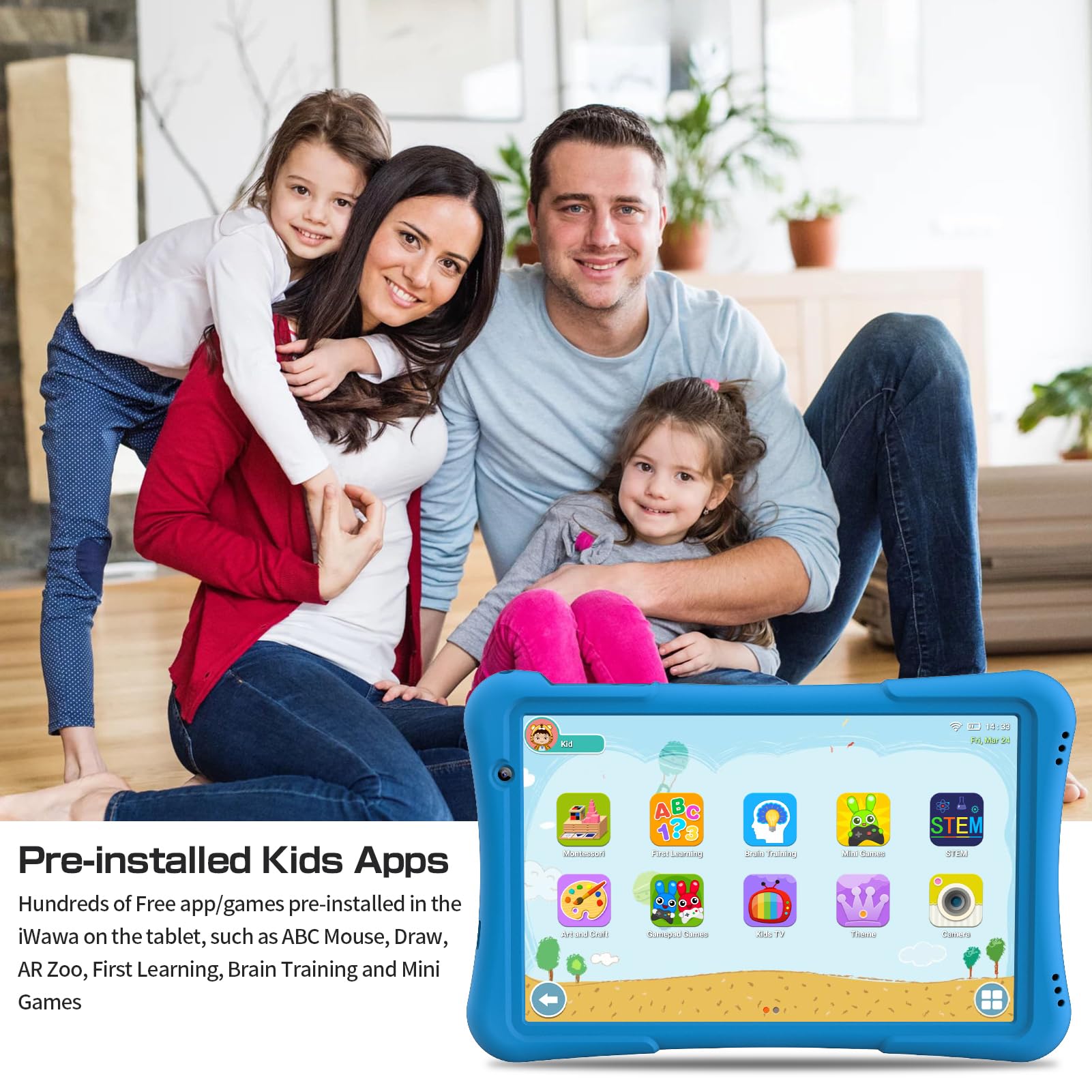 Foto 4 | Tableta Infantil Pritom Tab 10 Android 12 32 Gb, 10 Pulgadas, Azul - Venta Internacional.