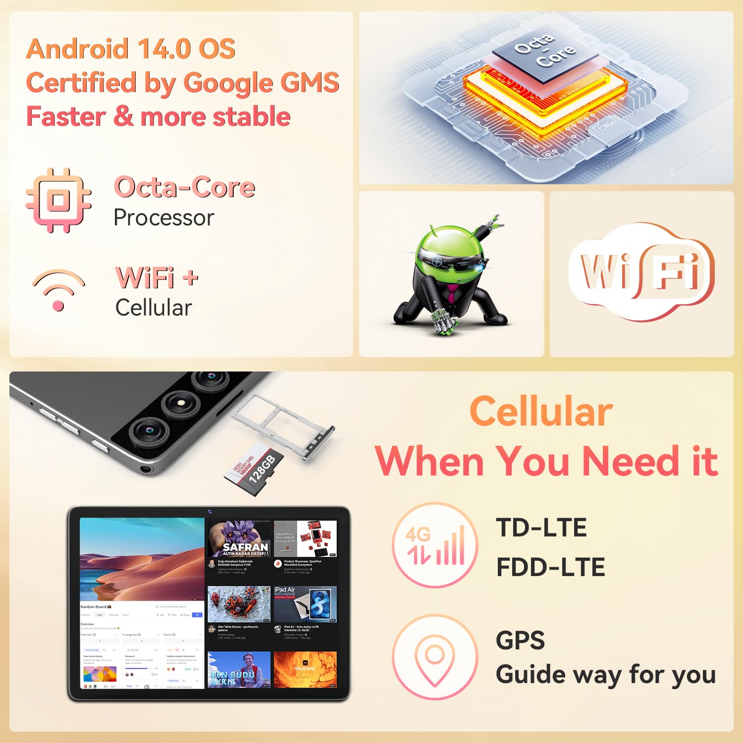 Foto 7 pulgar | Tablet Feonal de 10" 128 Gb 14 Gb Ram-Venta Internacional