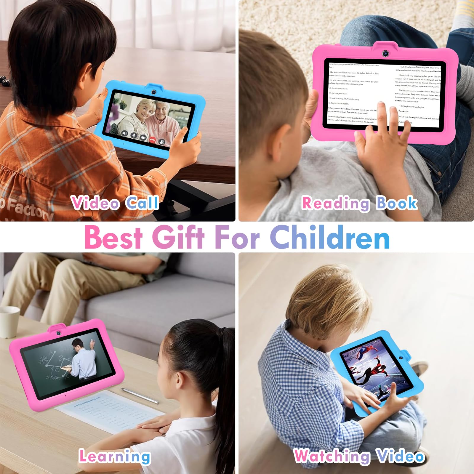 Foto 6 pulgar | Tablet Sumab Kids De 7 Pulgadas Con Android 13.0, 8 Gb De Ram Y 64 Gb De Rom, Color Rosa - Venta Internacional.