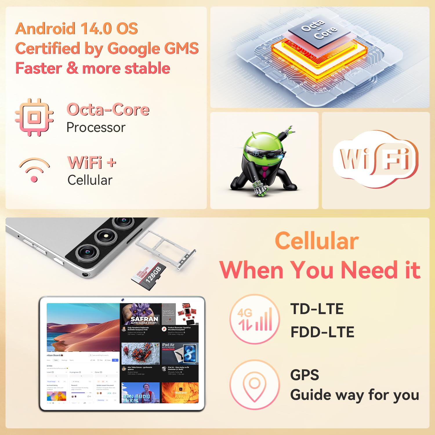 Foto 6 | Tablet Feonal de 10" 128 Gb 14 Gb Ram-Venta Internacional