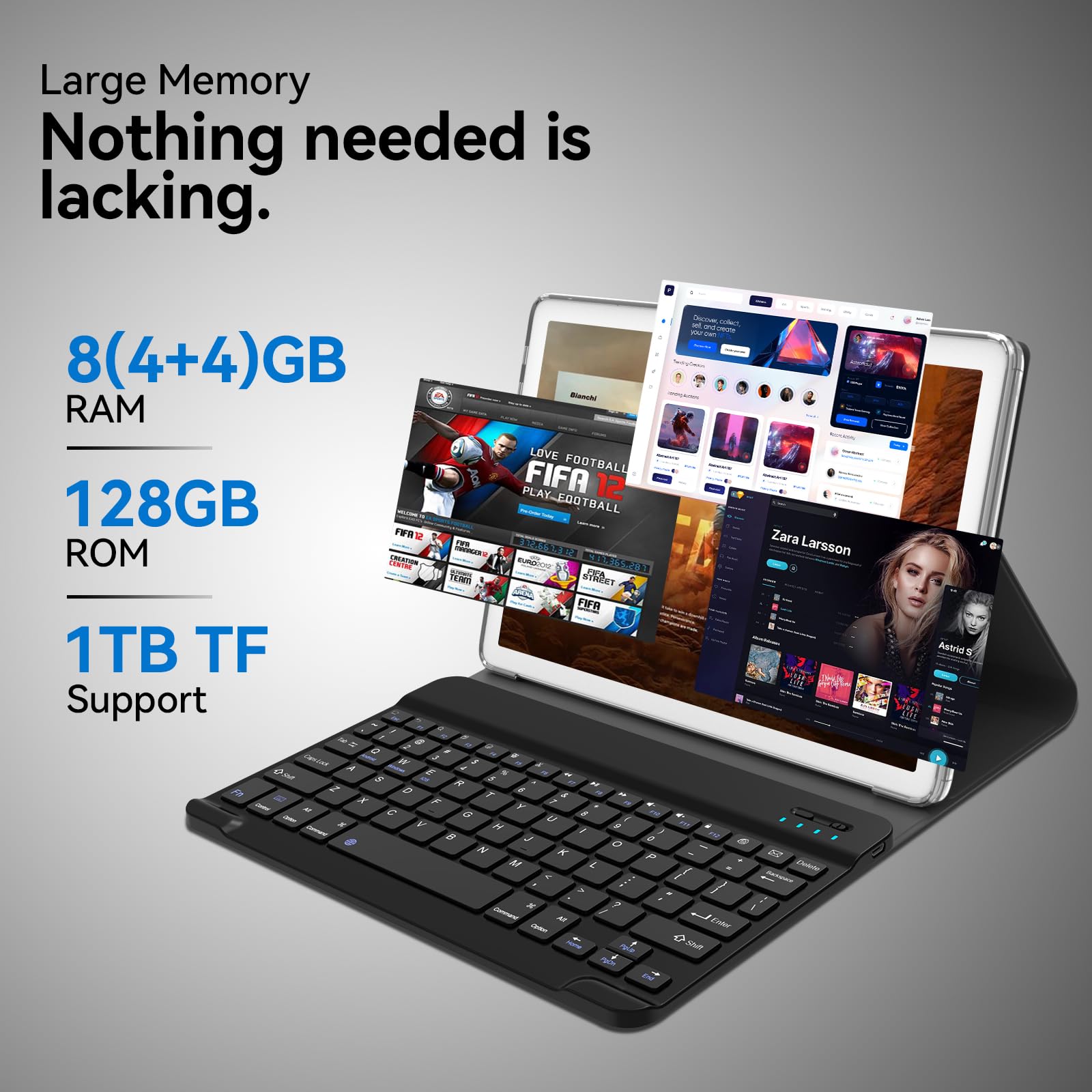 Foto 3 | Tablet Tooton 2 En 1 Con Teclado Android 12 4+4 Gb 128 Gb 10 Pulgadas - Venta Internacional.