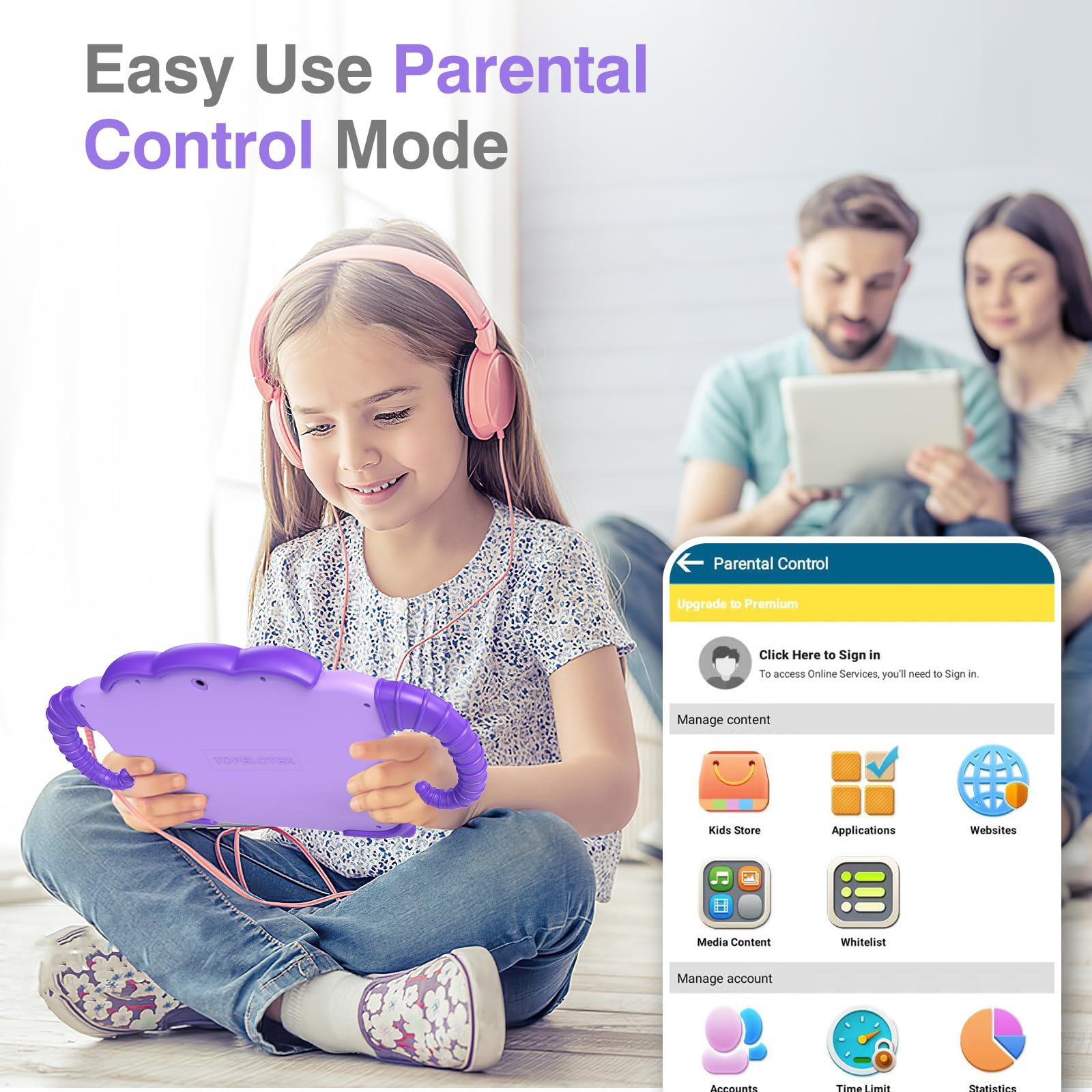 Foto 6 pulgar | Tablet Ujoyfeel de 7" 32 Gb Morada Infantil-Venta Internacional