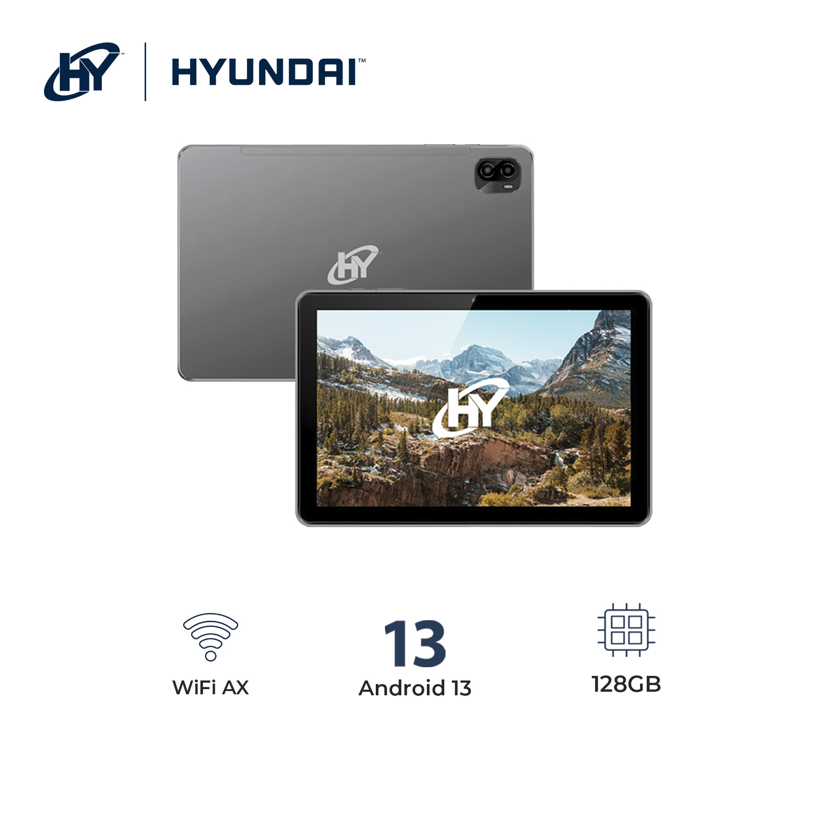Foto 4 pulgar | Tableta Hyundai Hytab Plus 10.1'', Octa-core, Hd Ips, 4gb/128gb, 8mp/13mp, Android 13, Wifi Ax, 6000mah, Gris