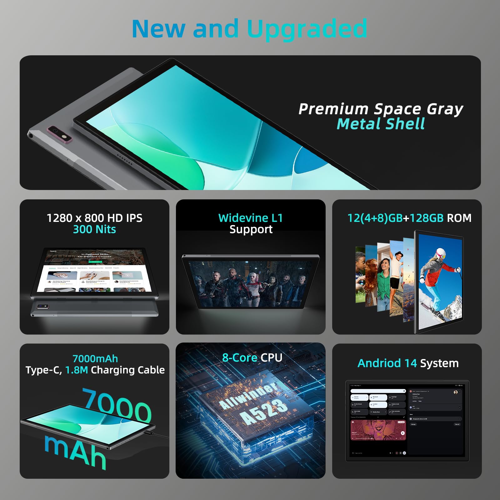 Foto 3 pulgar | Tableta Plimpton P60pro 10.1 Android 14 12 Gb+128 Gb 7000 Mah - Venta Internacional.