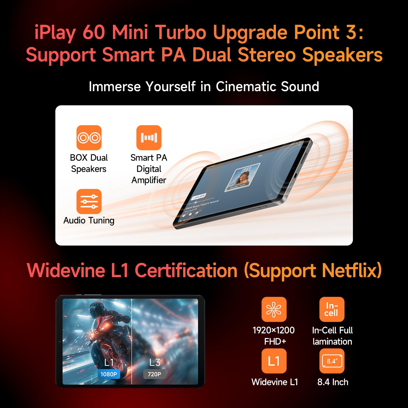 Foto 6 pulgar | Tableta Alldocube Iplay60 Mini Turbo De 8,4 Pulgadas, 16 Gb+128 Gb+1 Tb, Android 14 - Venta Internacional.