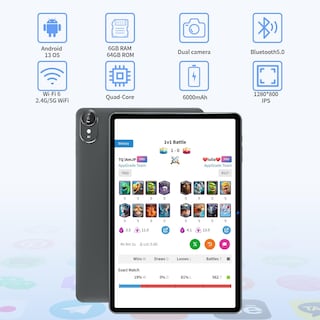 Foto 4 | Tablet Ecopad Android 13 De 10 Pulgadas, 6 Gb De Ram, 64 Gb De Rom, 1 Tb, Negra - Venta Internacional.