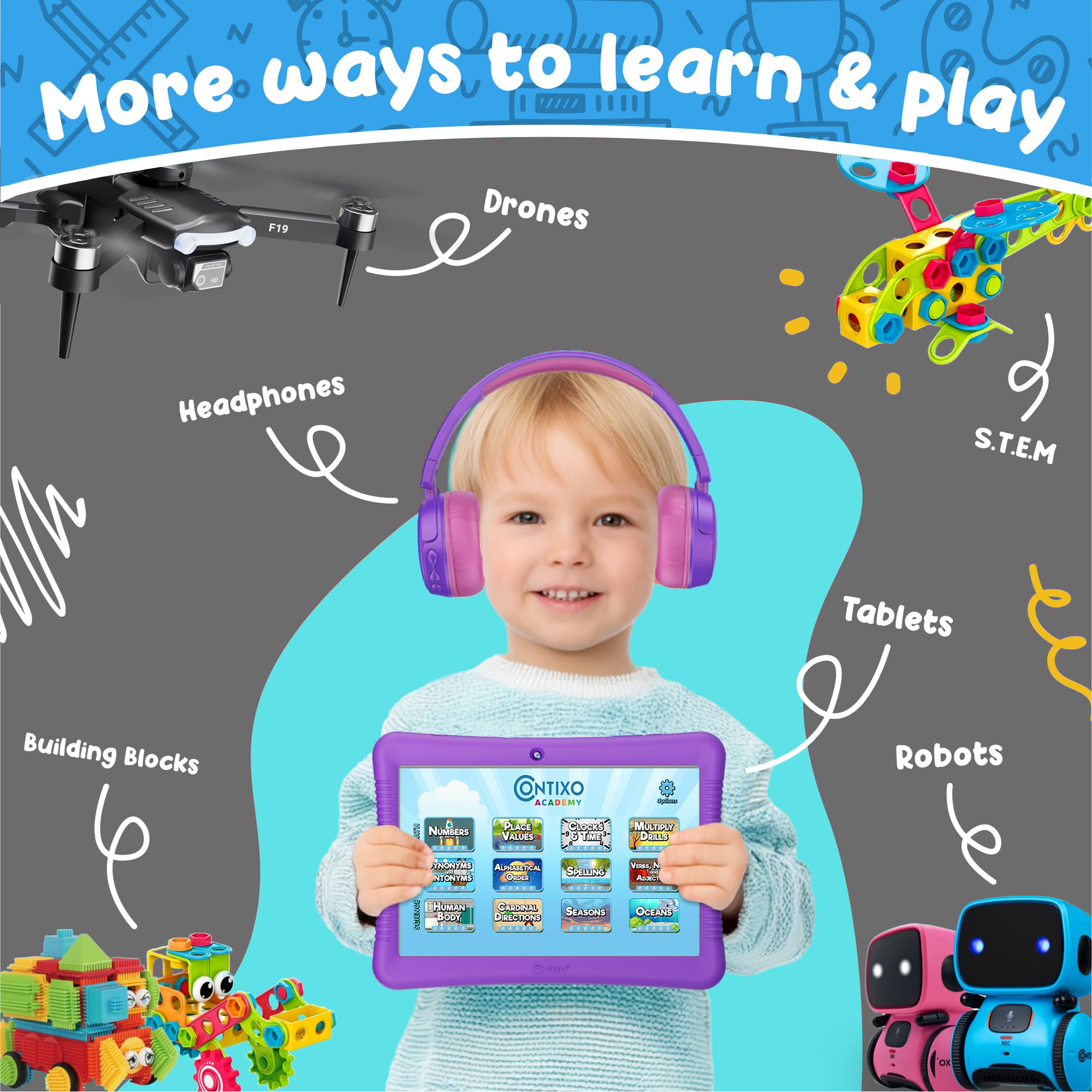 Foto 8 pulgar | Tablet Contixo 10 Android Kids 32 Gb +80 Libros De Cuentos De Disney - Venta Internacional.