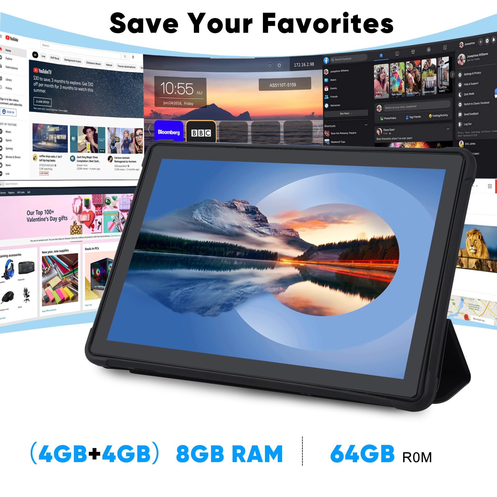 Foto 5 | Tableta Yosatoo Y106 Android 13 De 10 Pulgadas, 4 Gb+4 Gb, 64 Gb, 5g Wifi - Venta Internacional.