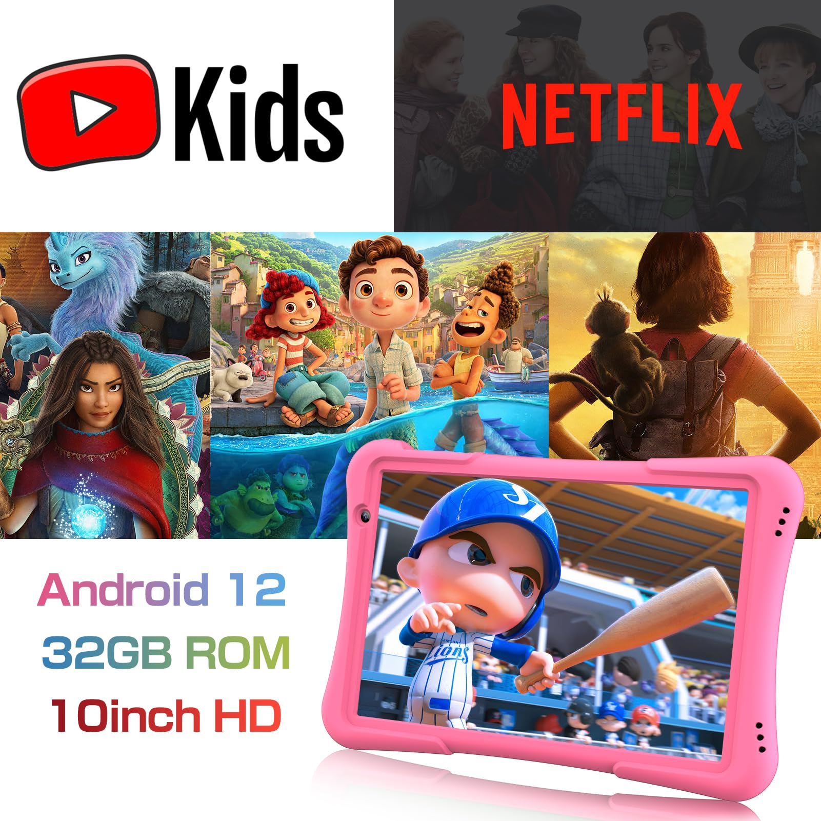 Foto 3 pulgar | Tablet Pritom 10 Kids Android 12 32 Gb, Cuádruple Núcleo, 6000 Mah, Rosa - Venta Internacional.
