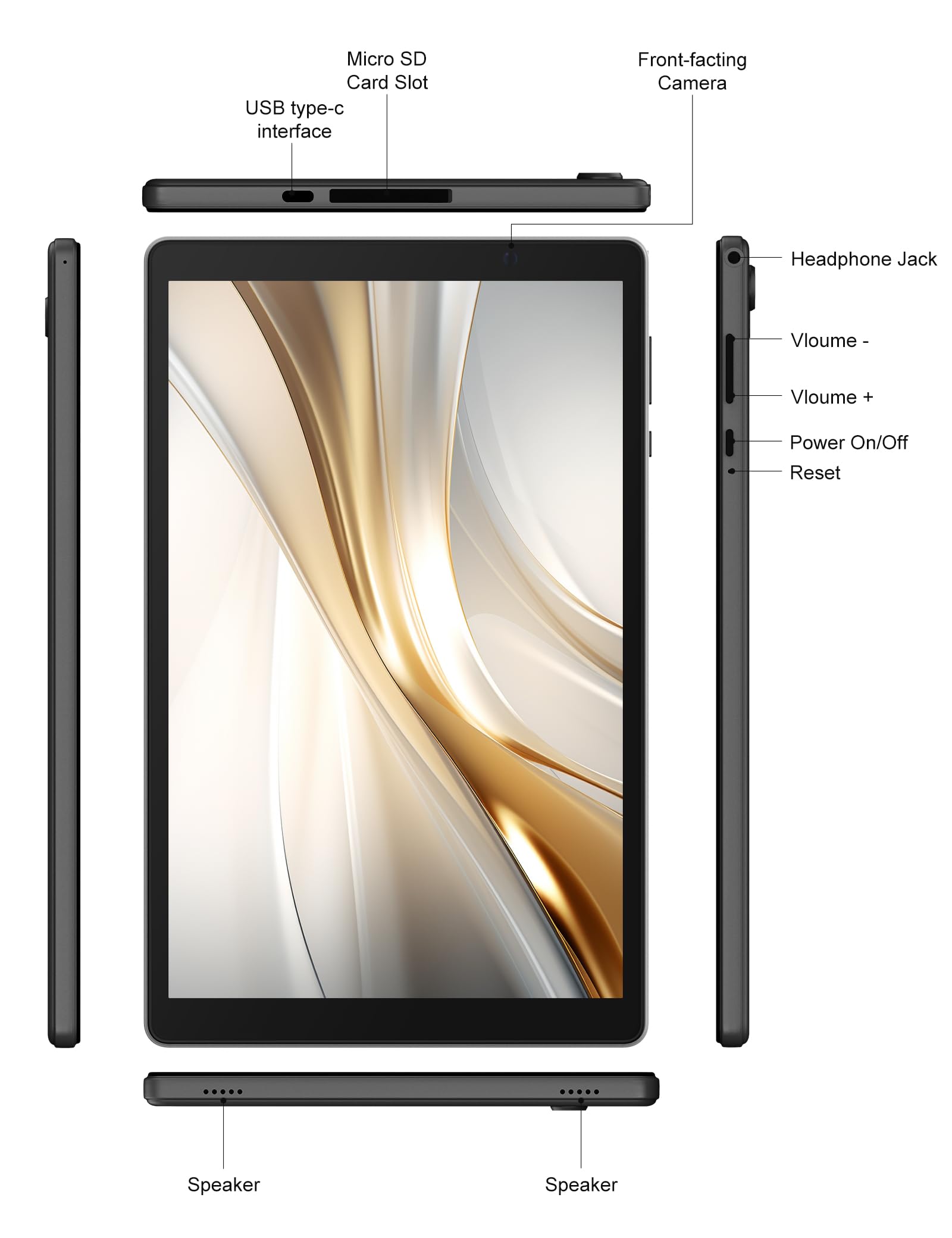 Foto 8 pulgar | Tablet Baken Android 12 De 10 Pulgadas, 4 (2+2) Gb De Ram, 32 Gb De Rom - Venta Internacional.