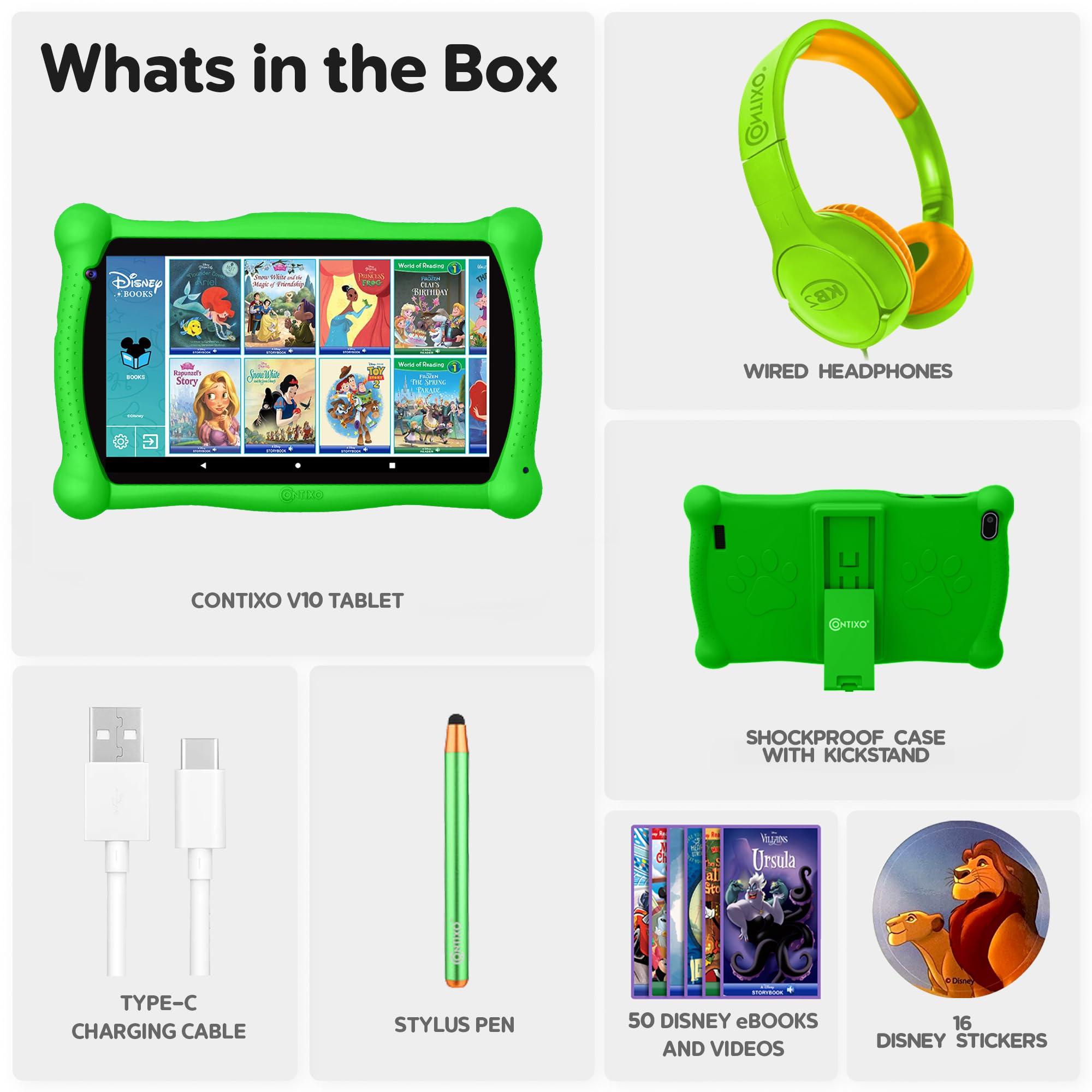 Foto 8 pulgar | Tablet Contixo Disney Kids Learning De 7 Pulgadas, Wifi Y Bluetooth - Venta Internacional.