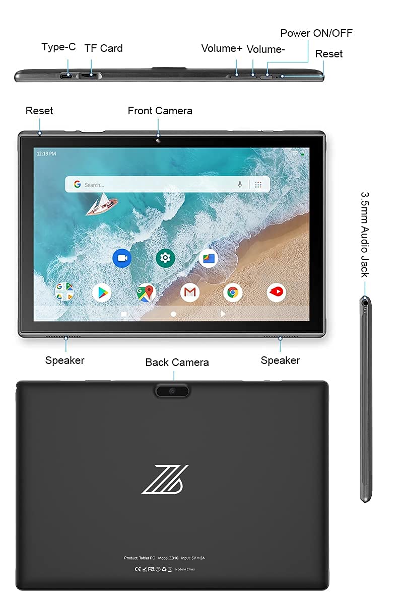 Foto 8 pulgar | Tablet Zzb Zb10 De 10.1 Pulgadas Con Android 11, 32 Gb De Rom, 2 Gb De Ram, 6000 Mah - Venta Internacional.