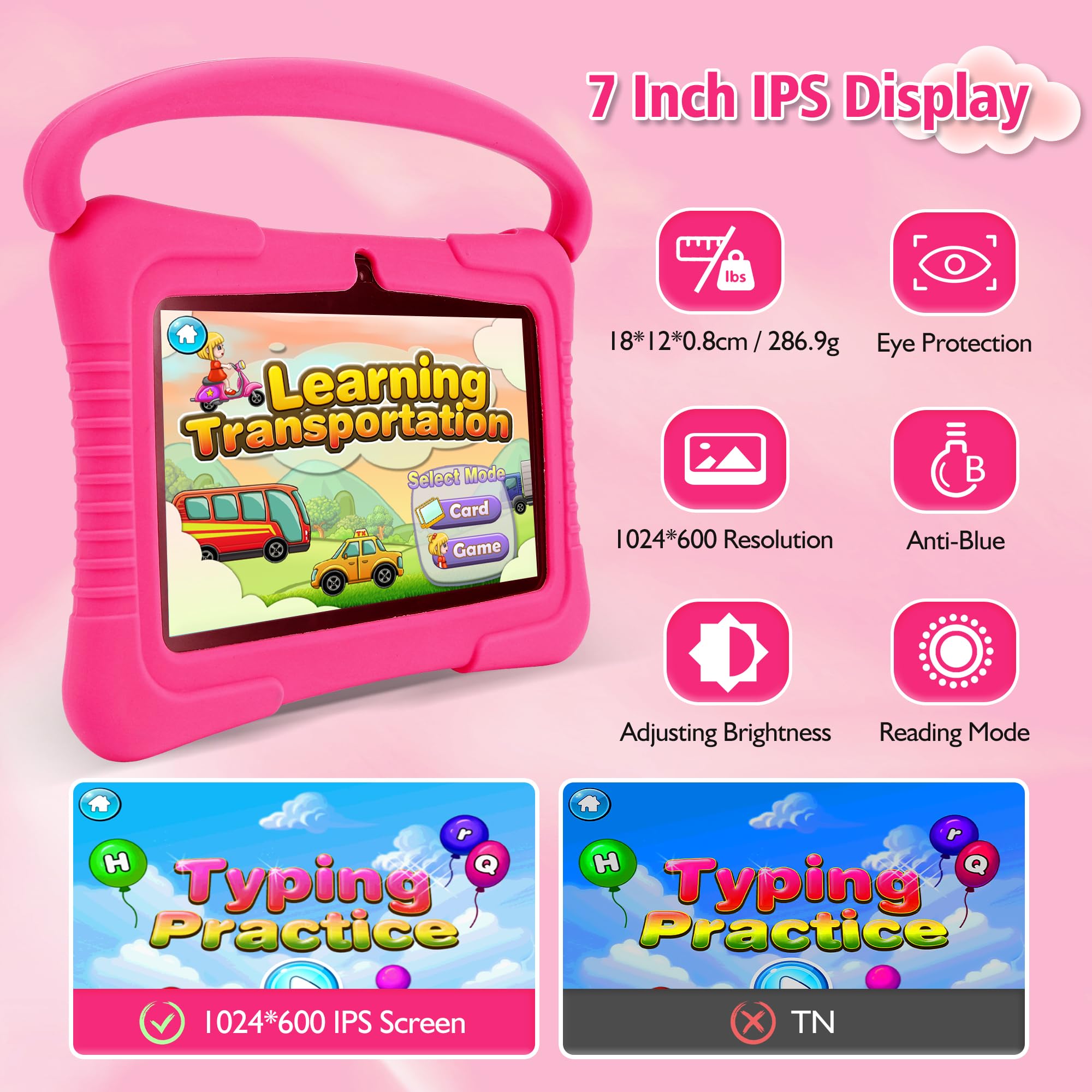 Foto 5 pulgar | Tableta Infantil Veidoo V88 De 7 Pulgadas Con Android, 2 Gb De Ram Y 32 Gb De Rom - Venta Internacional.