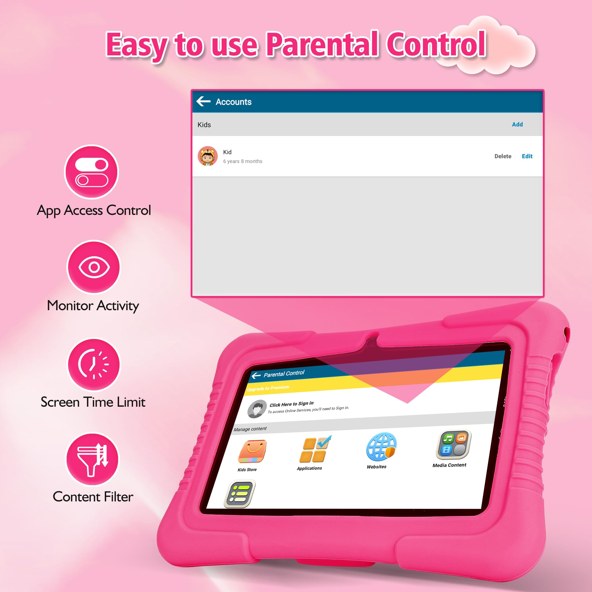 Foto 6 pulgar | Tableta Infantil Veidoo V88 De 7 Pulgadas Con Android, 2 Gb De Ram Y 32 Gb De Rom - Venta Internacional.