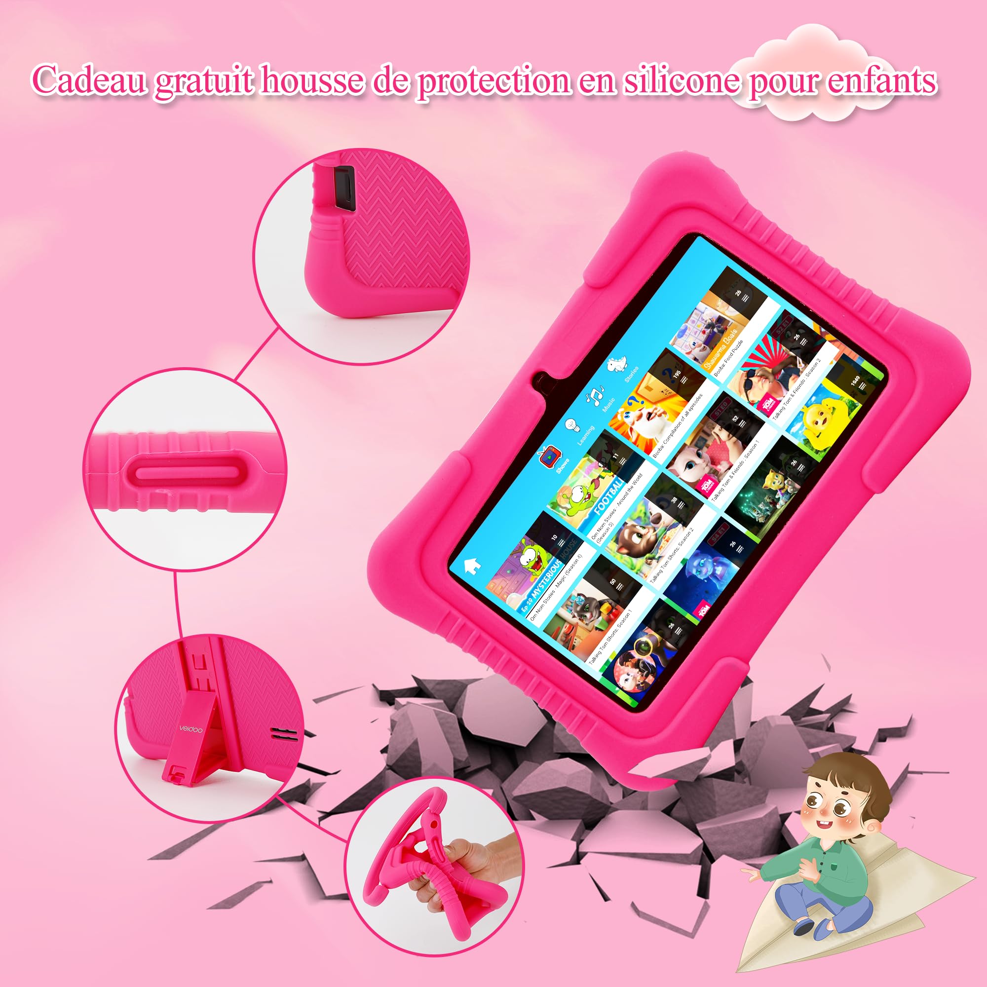 Foto 7 pulgar | Tableta Infantil Veidoo V88 De 7 Pulgadas Con Android, 2 Gb De Ram Y 32 Gb De Rom - Venta Internacional.