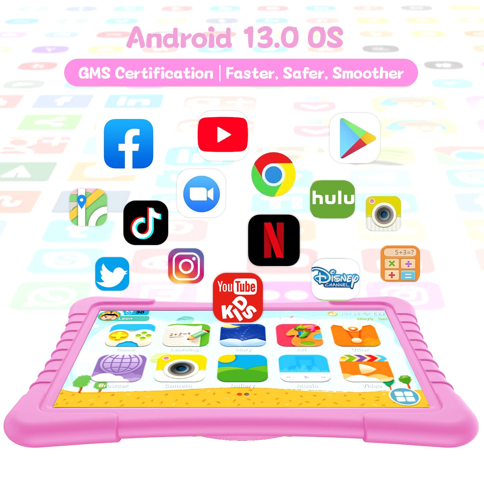 Foto 6 pulgar | Tableta Yobanse Kids De 10 Pulgadas Con Android 13, 3 Gb De Ram Y 64 Gb De Rom - Venta Internacional.