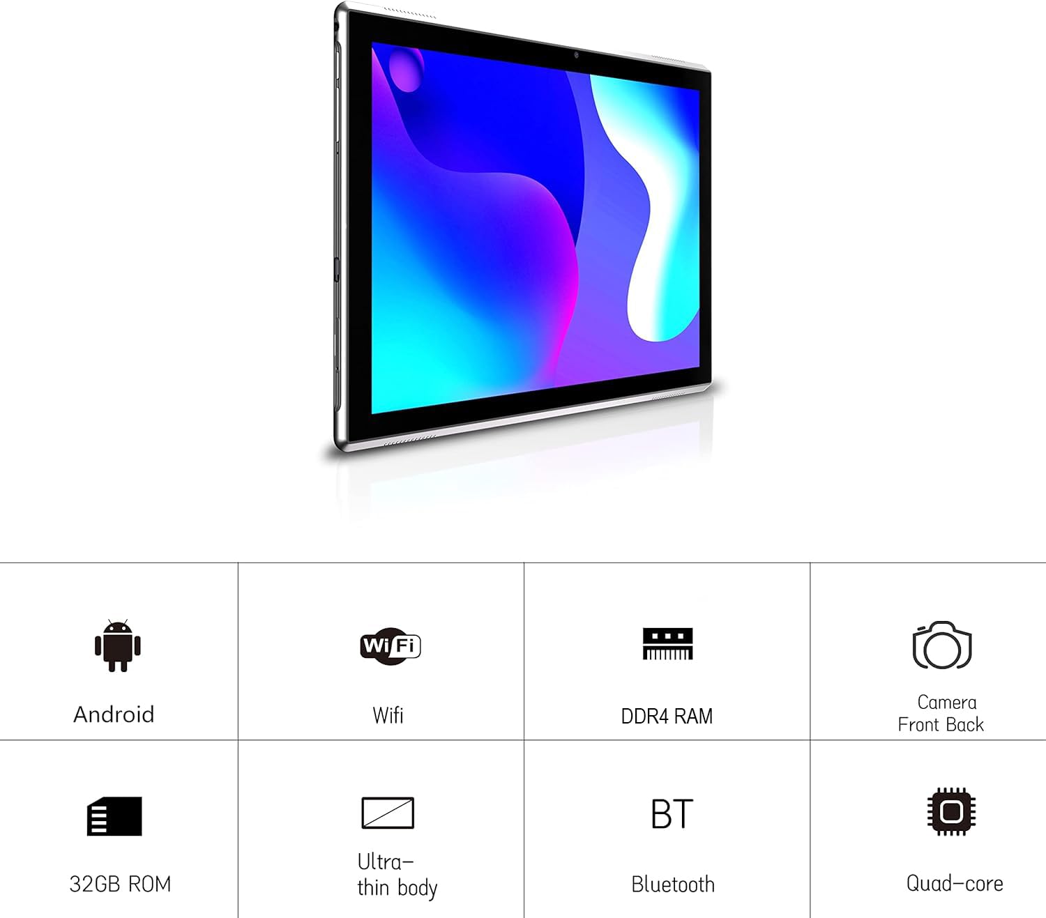 Foto 5 pulgar | Tablet Atozee De 10 Pulgadas Google Android 10 2 Gb Ram 32 Gb Rom Azul - Venta Internacional.