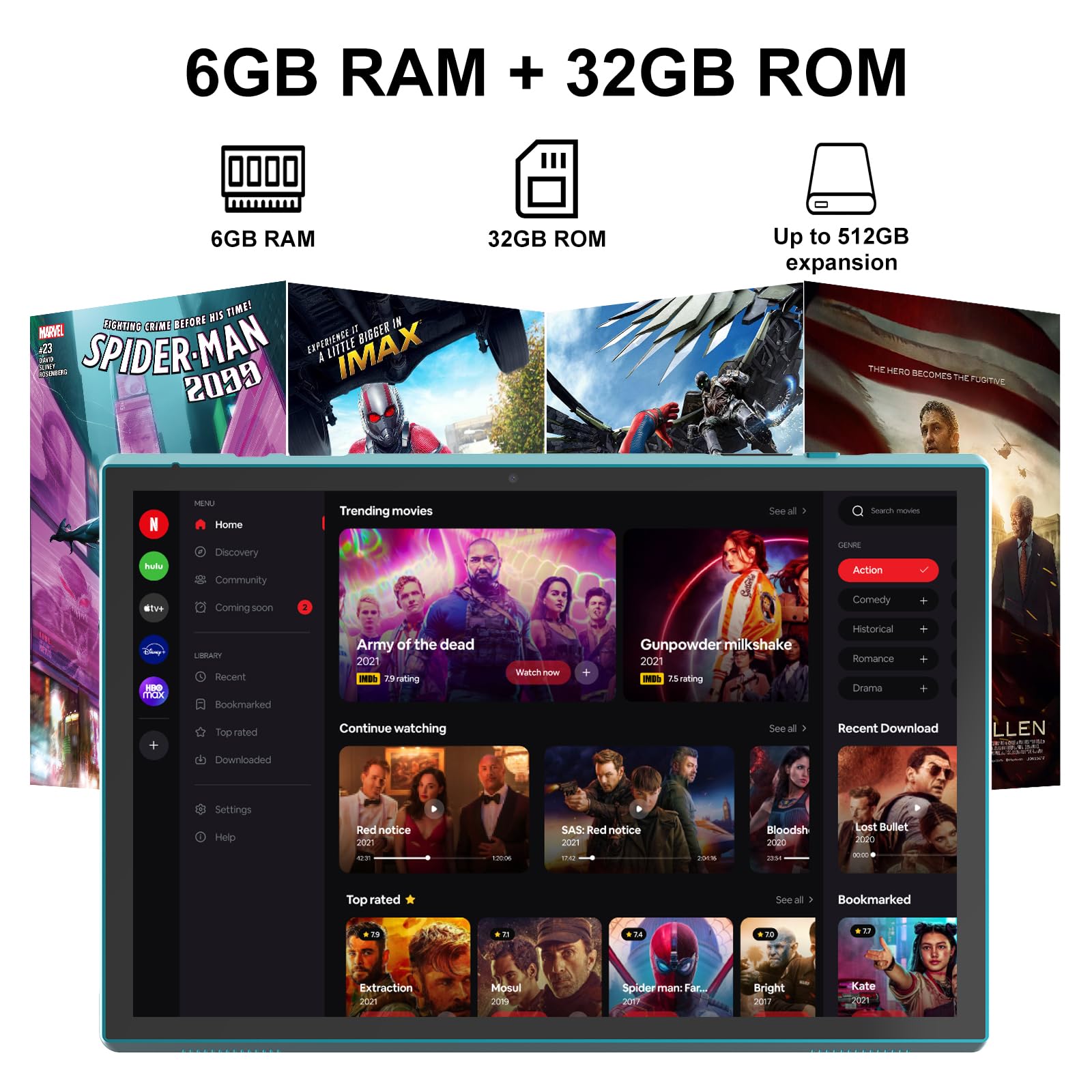 Foto 4 | Tableta Zzb Zb10 10.1 Android 14 6 Gb Ram 32 Gb Rom 1 Tb Tab - Venta Internacional.