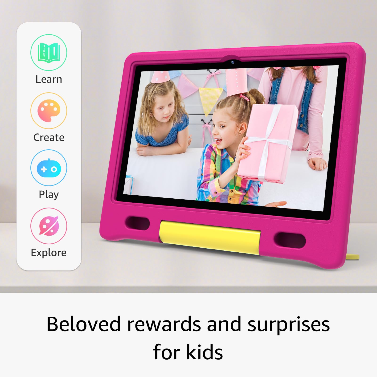 Foto 8 pulgar | Tablet Apolosign Kids Android 13 10.1 Pulgadas 32 Gb Con Funda Rosa - Venta Internacional.