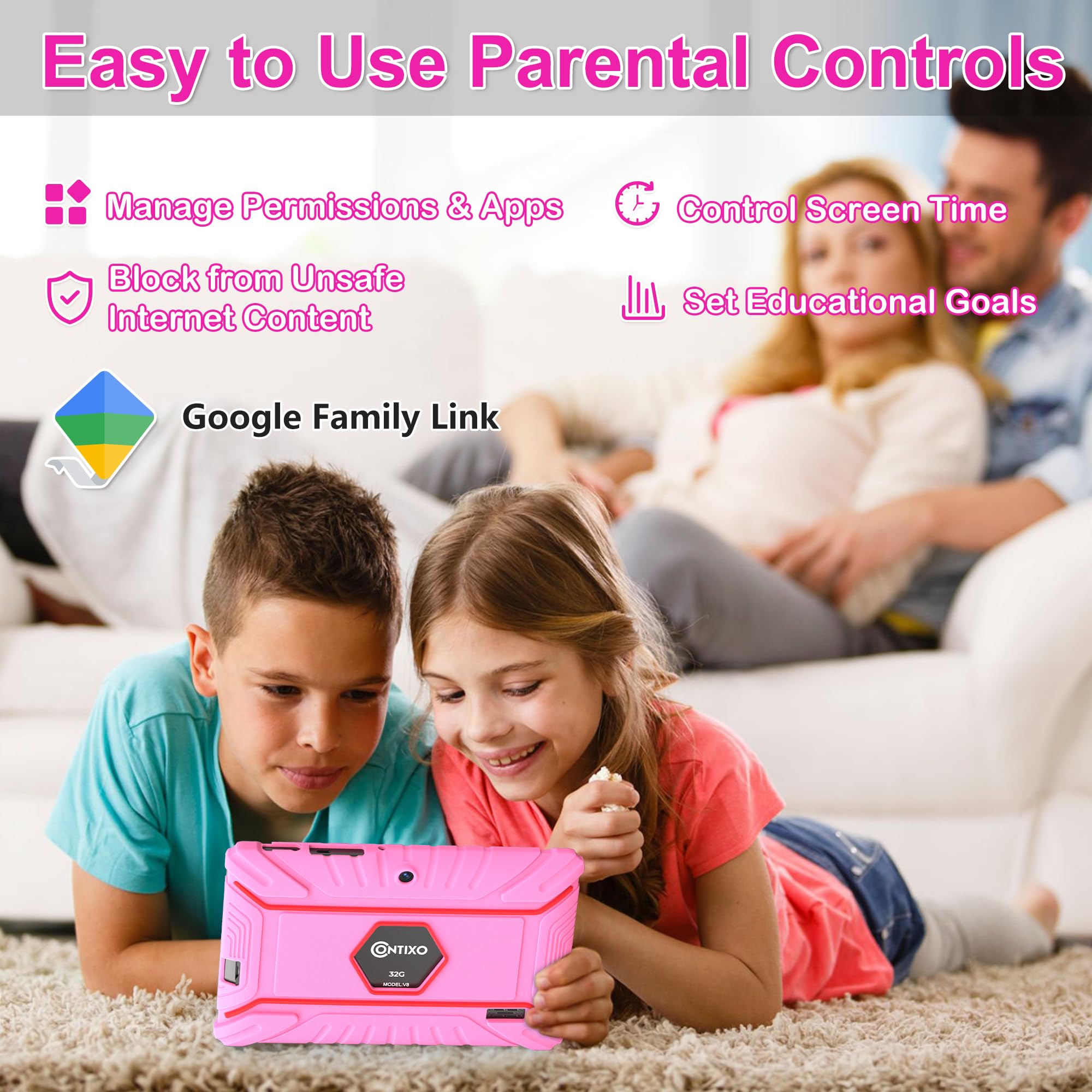 Foto 5 pulgar | Tablet Contixo V8-2 Para Niños, 7 Pulgadas, Hd, 32 Gb, Android 11 Con Auriculares - Venta Internacional.
