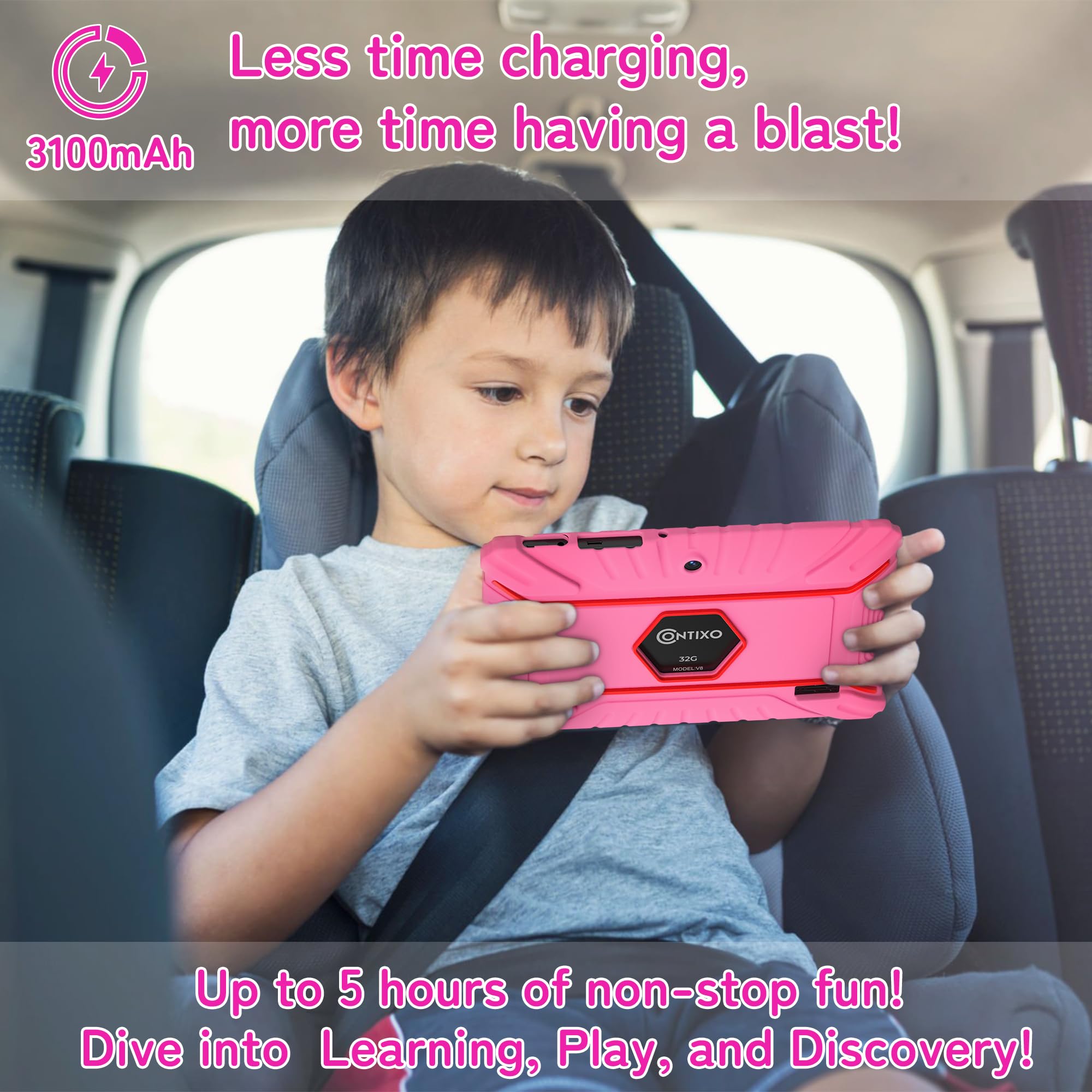 Foto 8 pulgar | Tablet Contixo V8-2 Para Niños, 7 Pulgadas, Hd, 32 Gb, Android 11 Con Auriculares - Venta Internacional.
