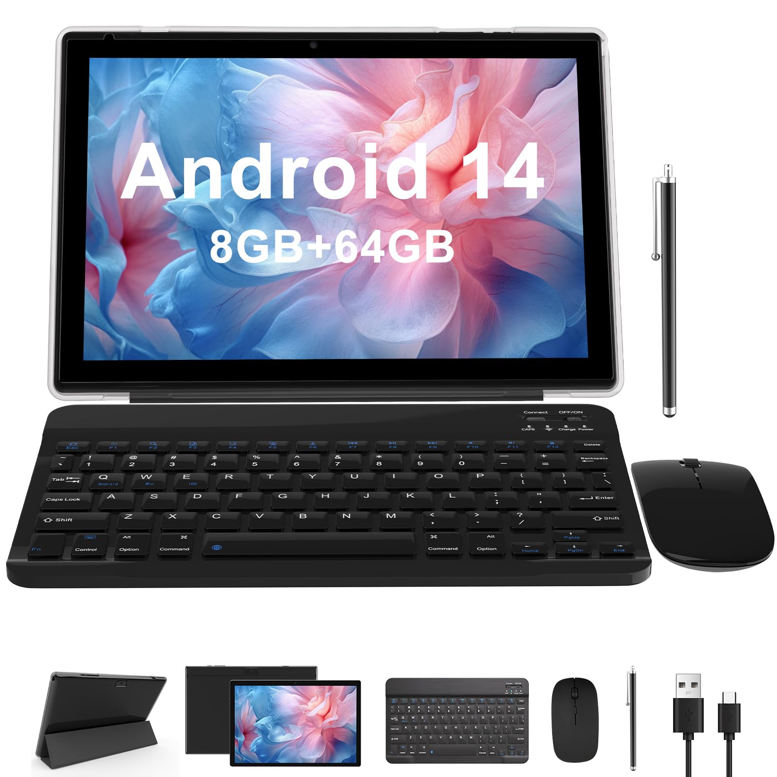 Foto 2 pulgar | Tableta Novojoy 2 En 1, 10 Pulgadas, Android 14, 8 Gb De Ram, 64 Gb De Rom - Venta Internacional.