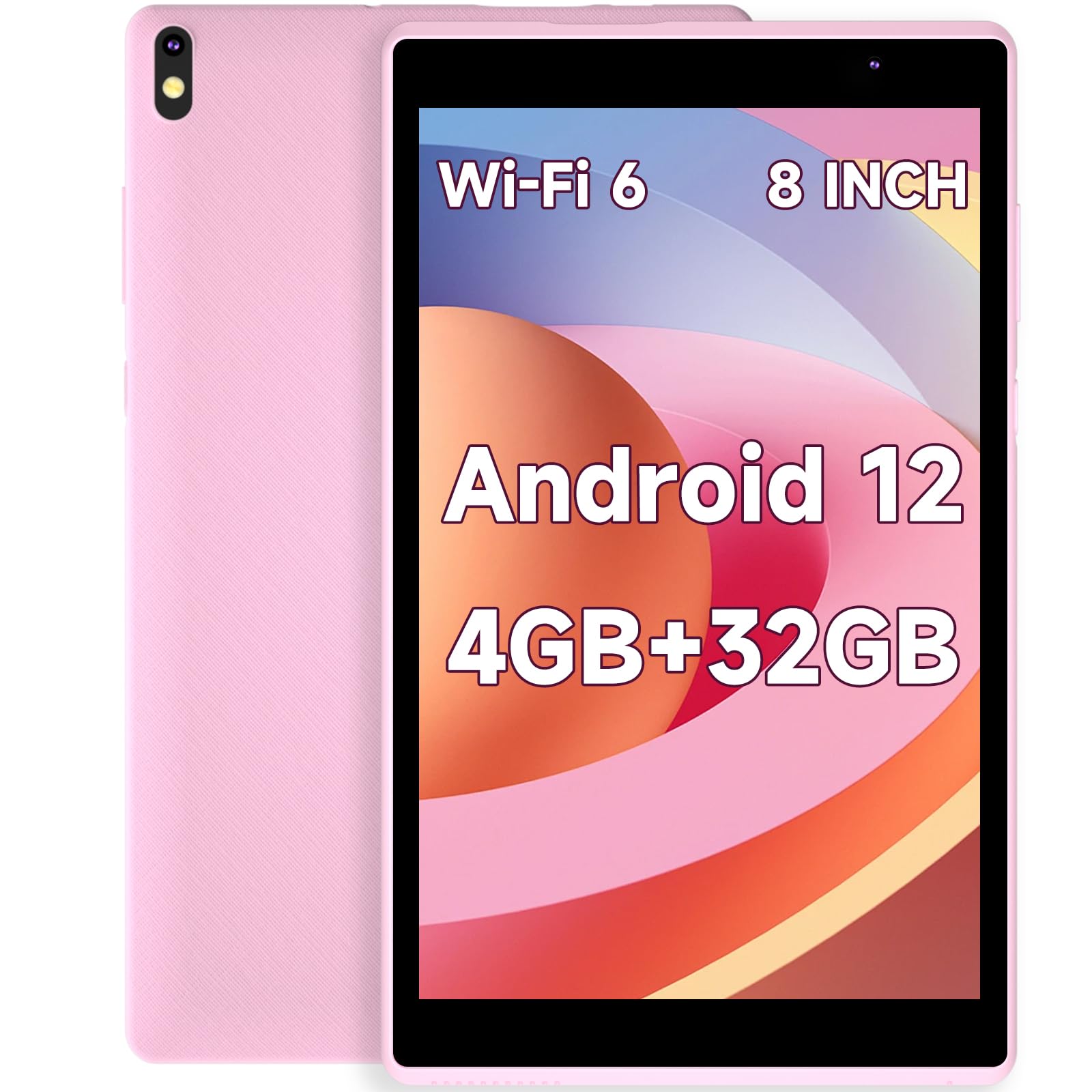 Tablet Byandby Android 12 De 8 Pulgadas, 4 Gb De Ram, 32 Gb De Rom, Rosa - Venta Internacional.