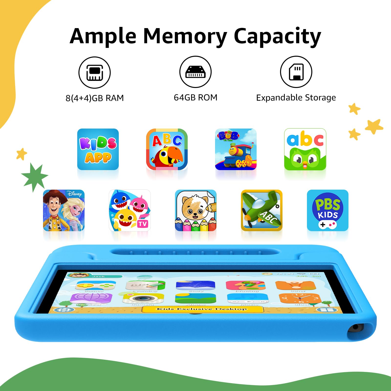 Foto 4 pulgar | Tablet Apolosign Kids Android 14 10,1'' 6+64gb Con Funda Azul - Venta Internacional.