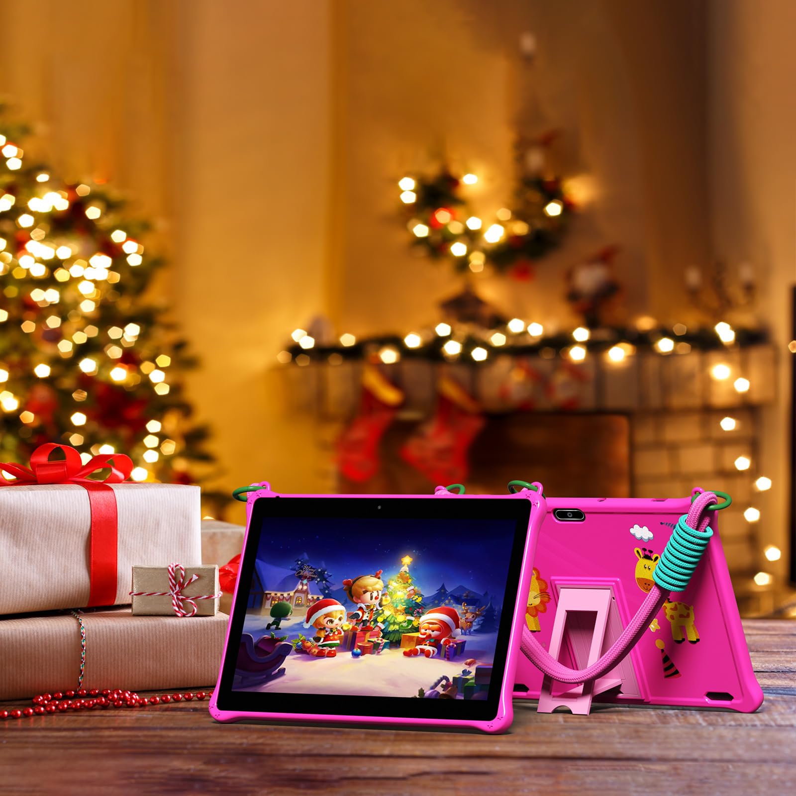 Foto 7 | Tableta Infantil Pritom M10 Android 13 De 10 Pulgadas Y 64 Gb Con Cordón Rosa - Venta Internacional.