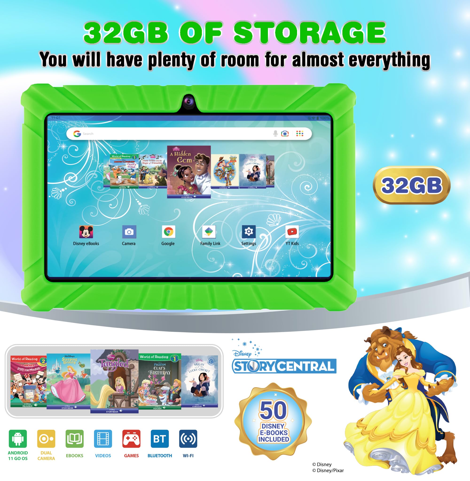 Foto 3 pulgar | Tablet Infantil Contixo V8, 7 Pulgadas, 32 Gb, Android 11, Verde - Venta Internacional.