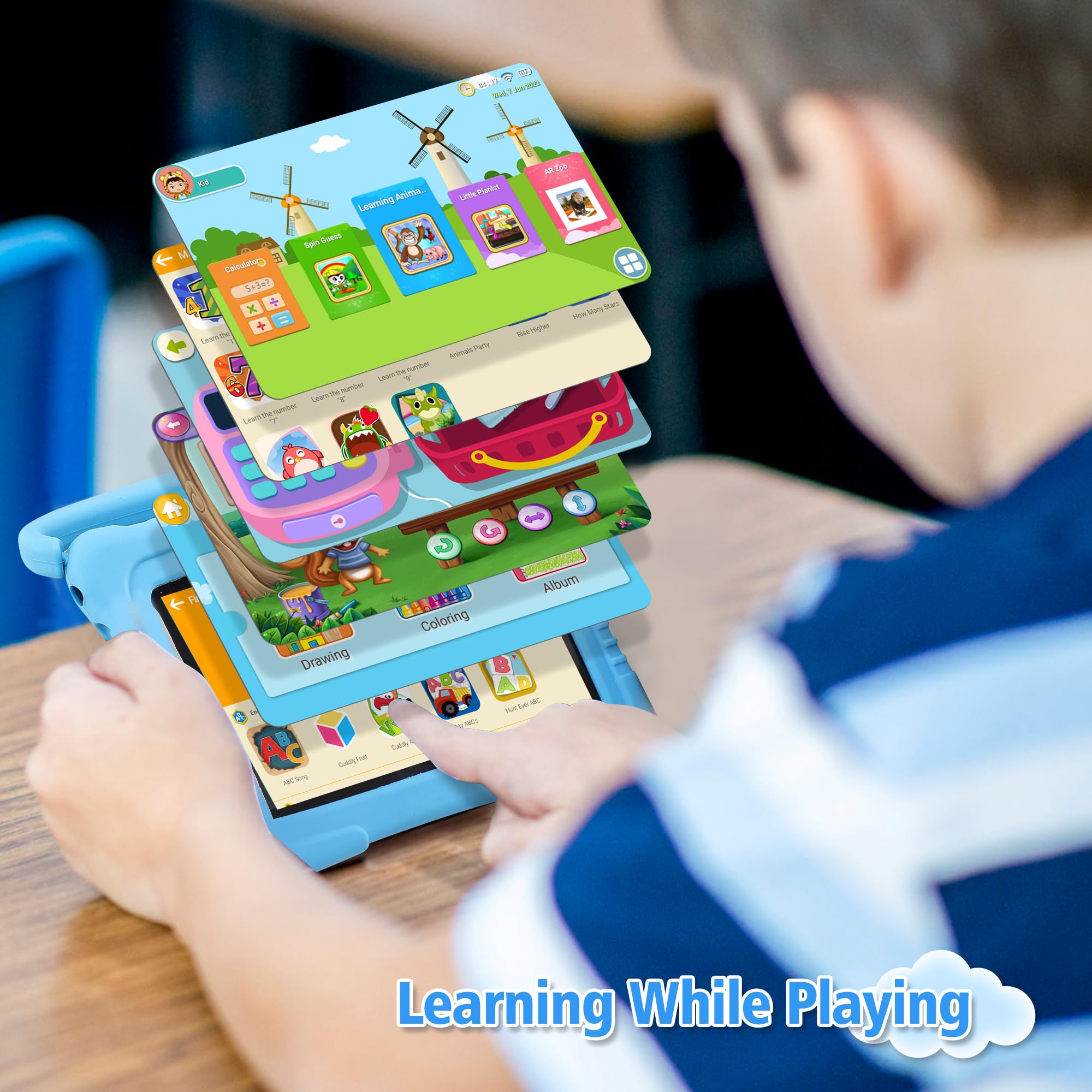Foto 6 | Tableta Infantil Veidoo V88 De 7 Pulgadas Con Android, 2 Gb De Ram Y 32 Gb De Rom, Color Azul - Venta Internacional.