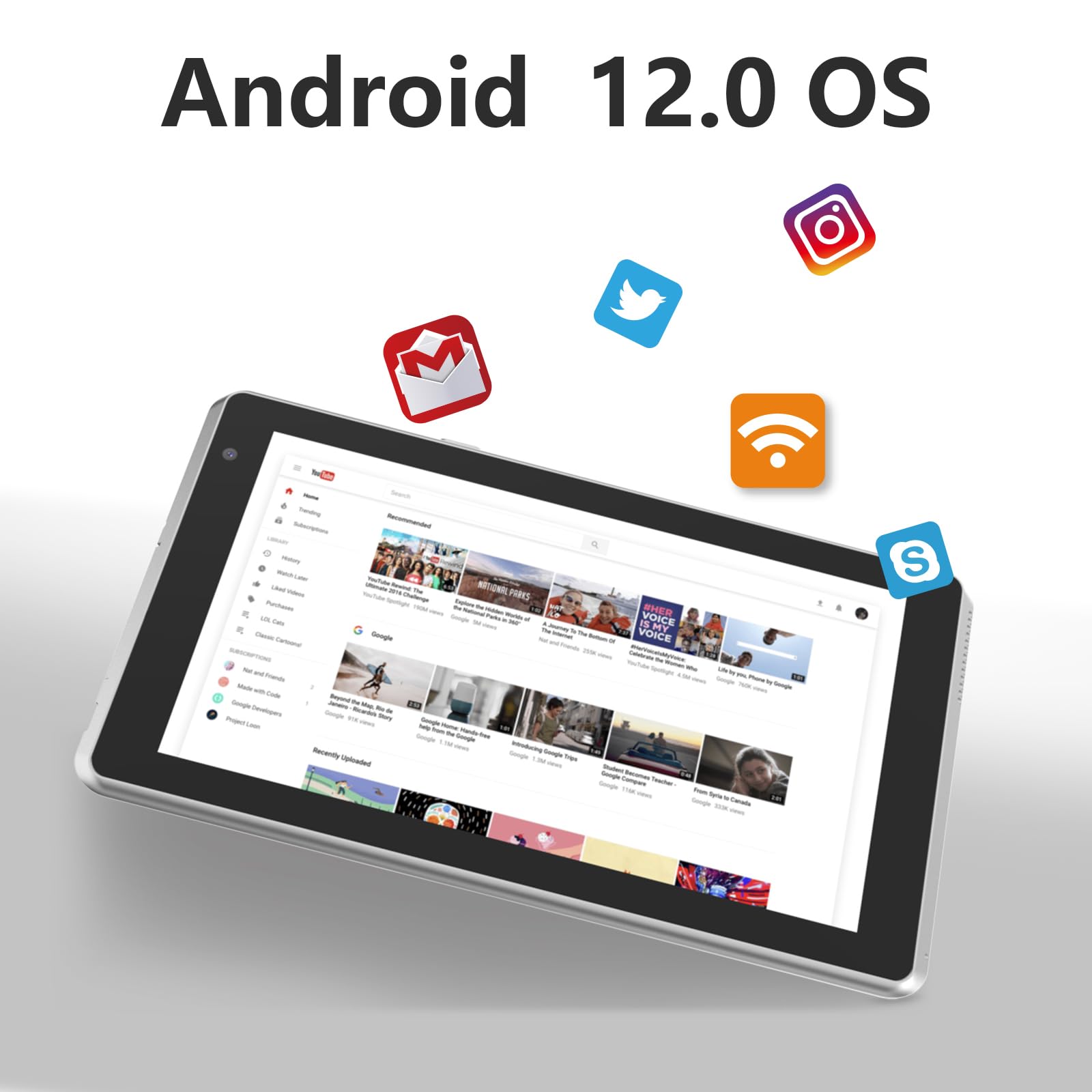 Foto 4 | Tablet Byandby Android 12.0 De 7 Pulgadas, 4 Gb De Ram, 32 Gb De Rom, Color Plateado - Venta Internacional.