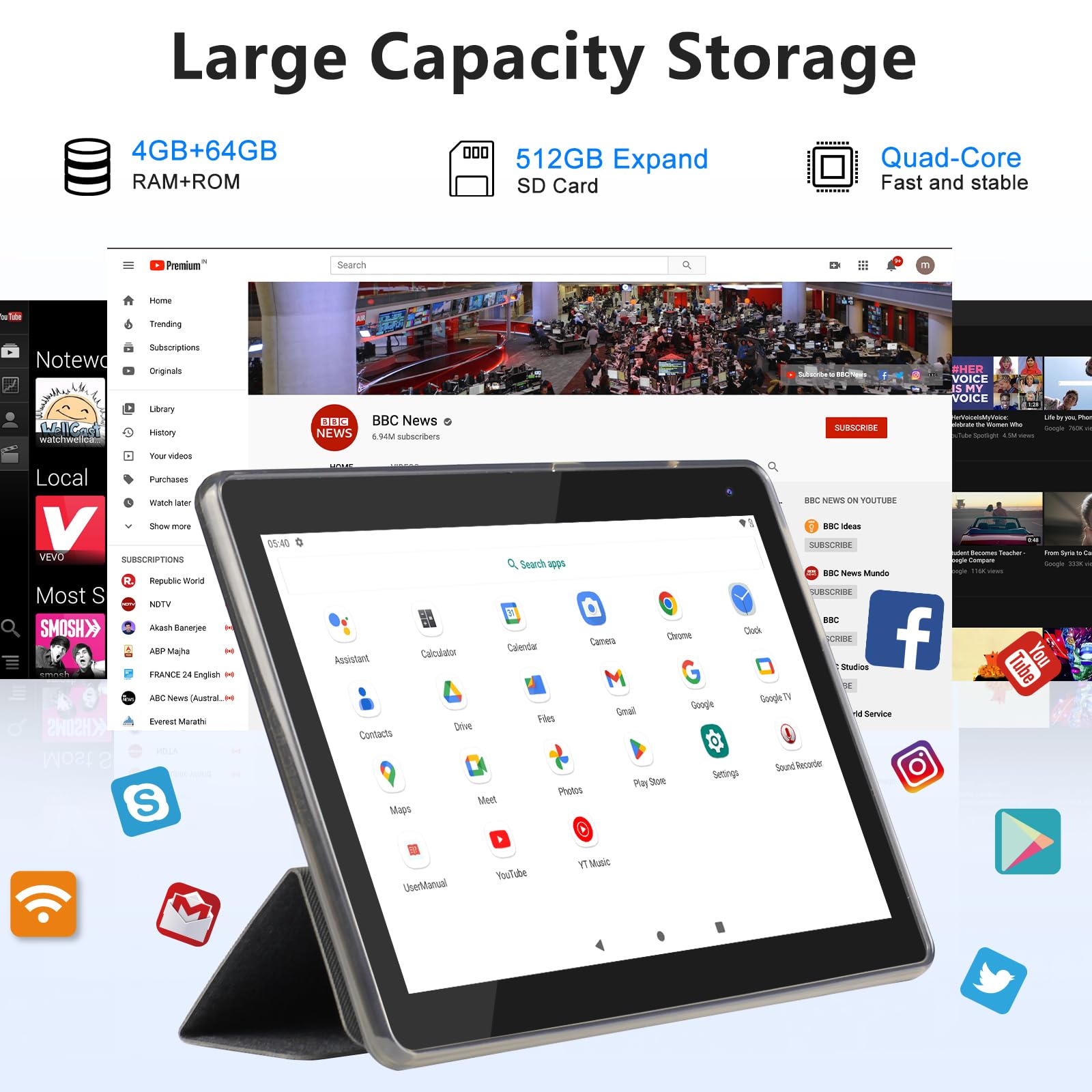 Foto 4 pulgar | Tablet Coopers 2 En 1 De 10 Pulgadas, 4 Gb De Ram, 64 Gb De Rom, Android 12 - Venta Internacional.
