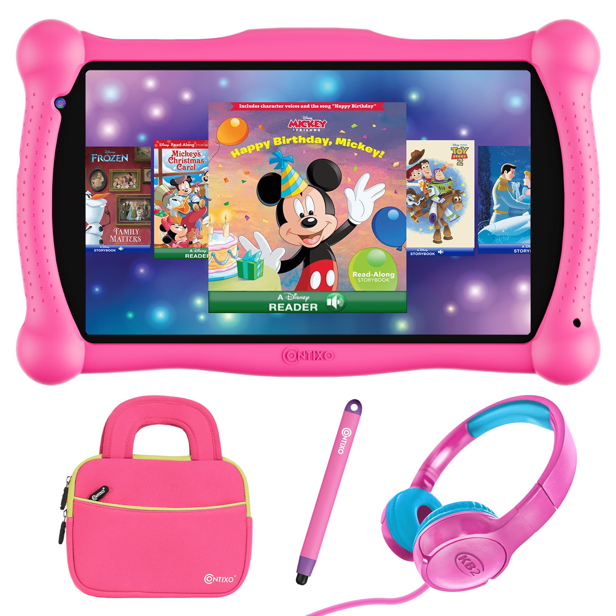 Foto 2 pulgar | Tablet Contixo 7 Disney Kids Learning Wifi Bluetooth Rosa - Venta Internacional.