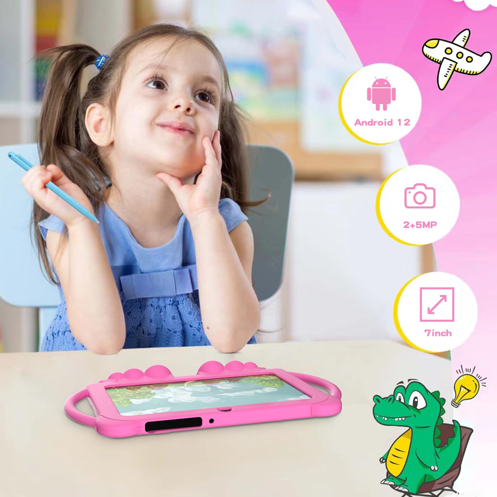 Foto 6 pulgar | Tableta Para Niños Novojoy 7 Pulgadas Android 12 32gb+4gb Wifi Bt - Venta Internacional.