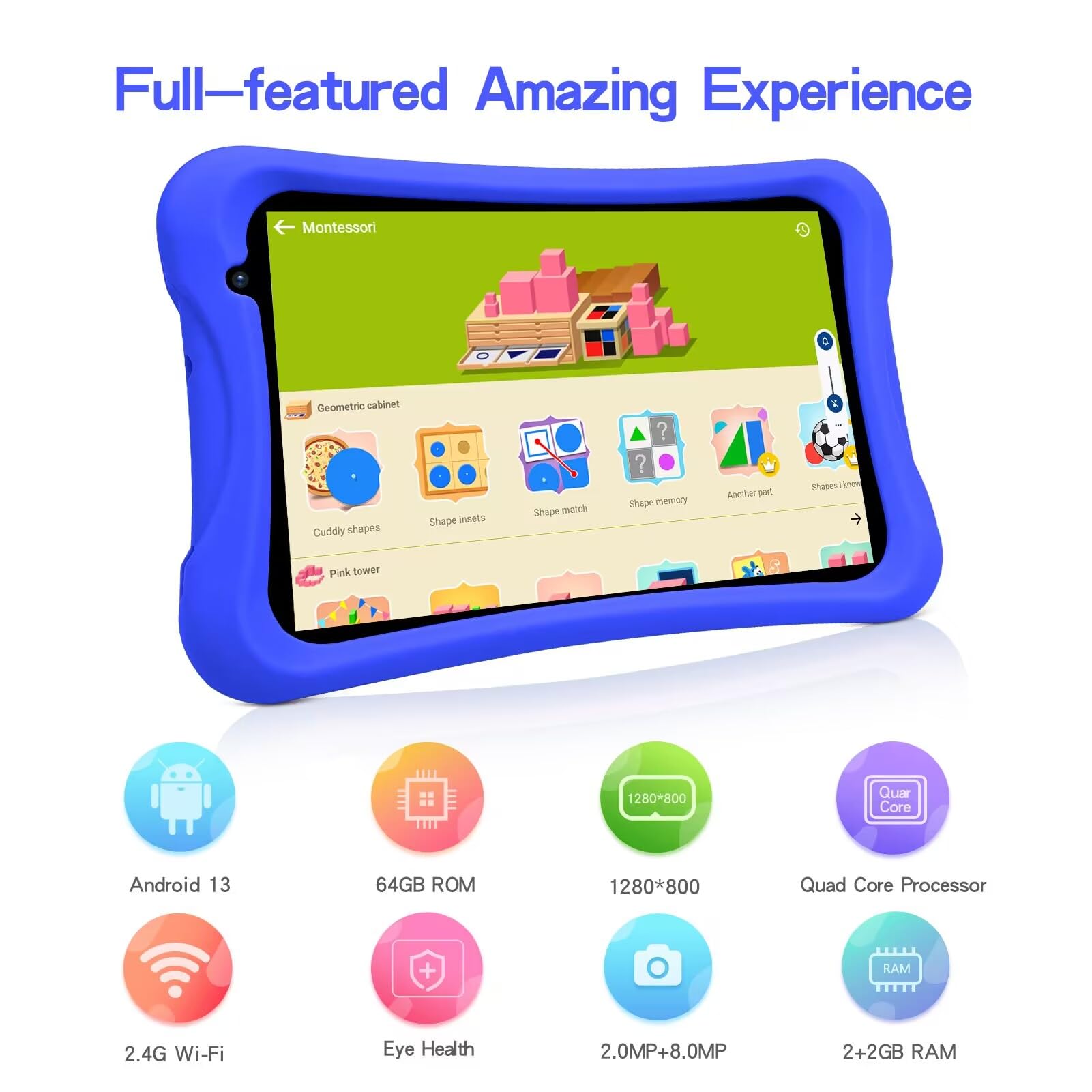 Foto 4 | Tableta Infantil Pritom L8 8 Pulgadas 64 Gb Android 10 Wifi Bluetooth - Venta Internacional.