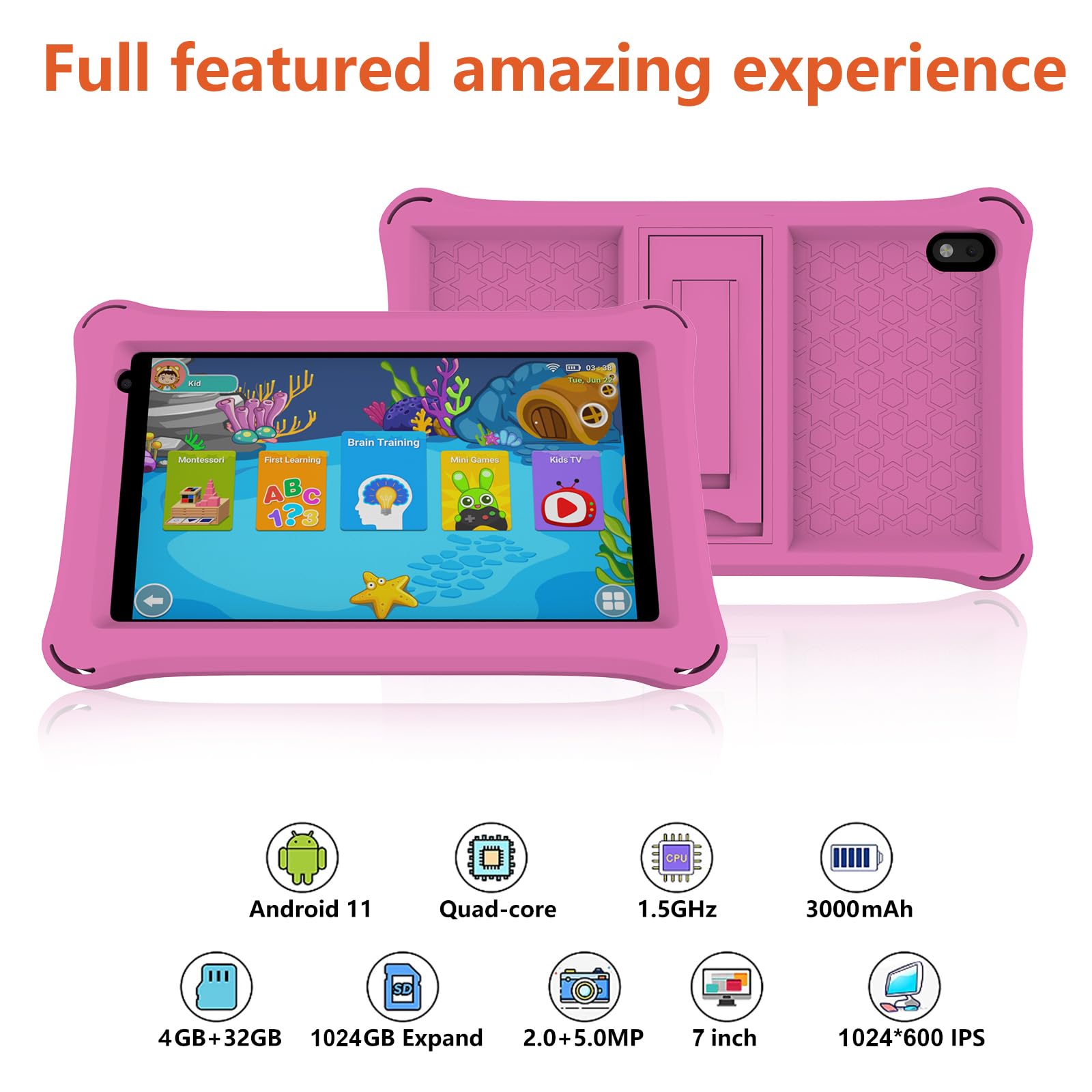 Foto 4 pulgar | Tableta Atozee Kids de 7 Pulgadas con Android 32 Gb de Rom 4 Gb de Ram +1 Tb - Venta Internacional