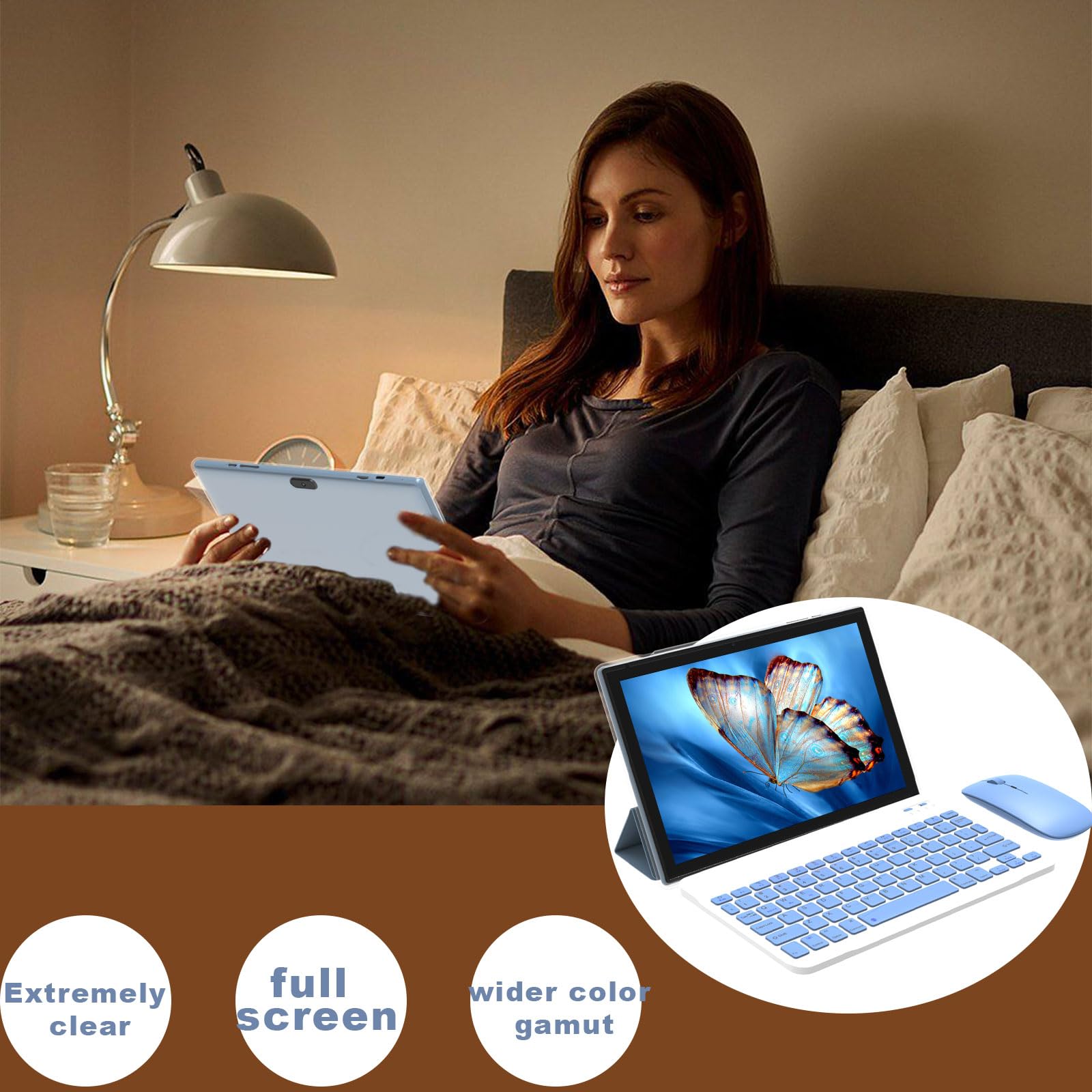 Foto 4 | Tablet 2 en 1 Zzb 10.1'' Android 14 8 GB Ram 64 GB Azul + Accesorios - Venta Internacional
