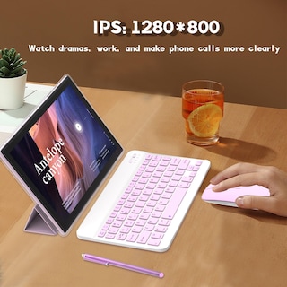 Foto 3 | Tablet 2 en 1 Zzb Android 14 de 10" 8 GB + 64 GB con Teclado Rosa - Venta Internacional