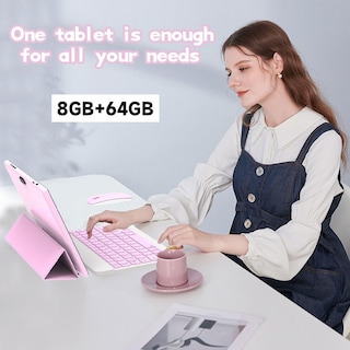Foto 6 | Tablet 2 en 1 Zzb Android 14 de 10" 8 GB + 64 GB con Teclado Rosa - Venta Internacional