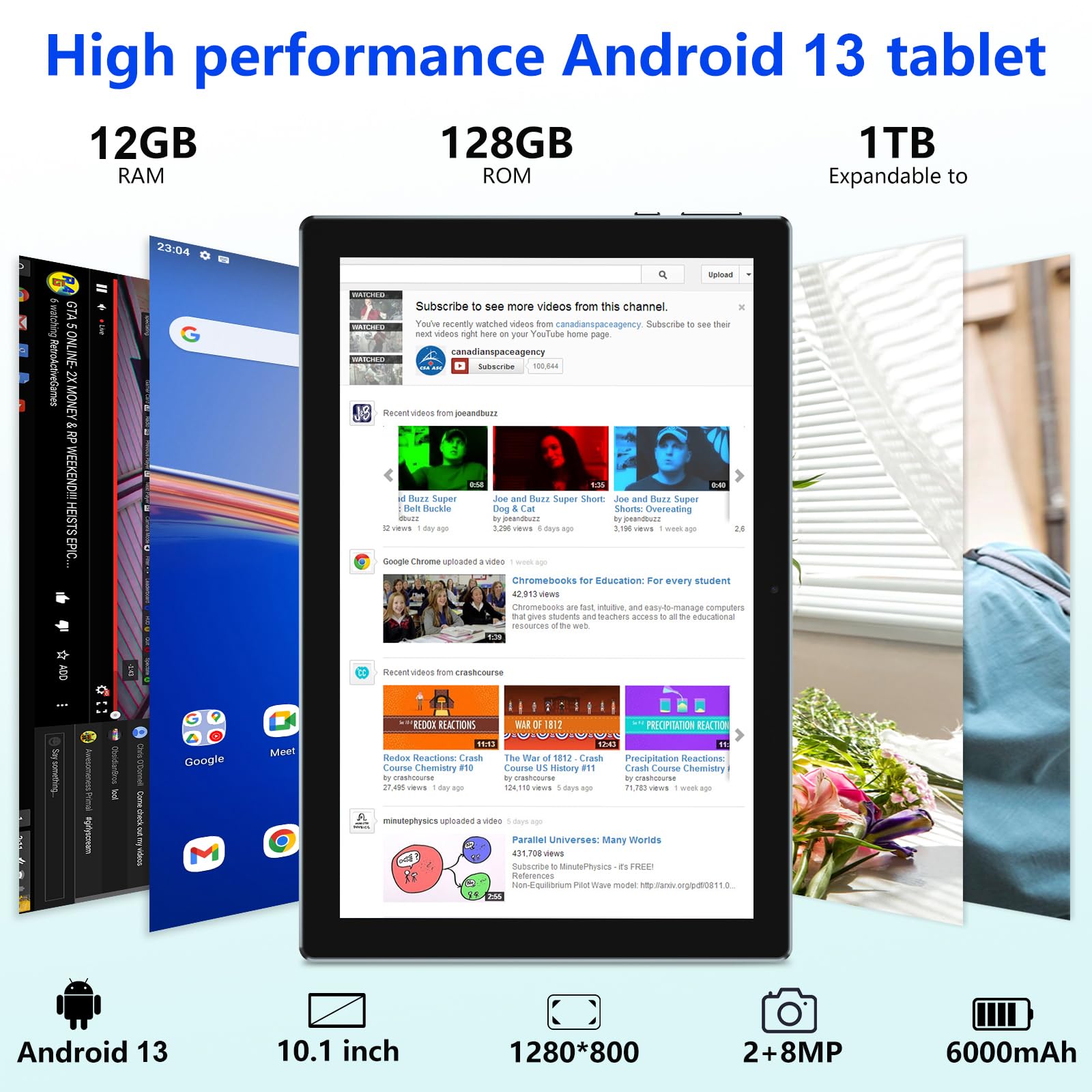 Foto 4 pulgar | Tablet Zzb 2 en 1 de 10" 12 GB de Ram 128 GB de Rom Android 13 - Venta Internacional