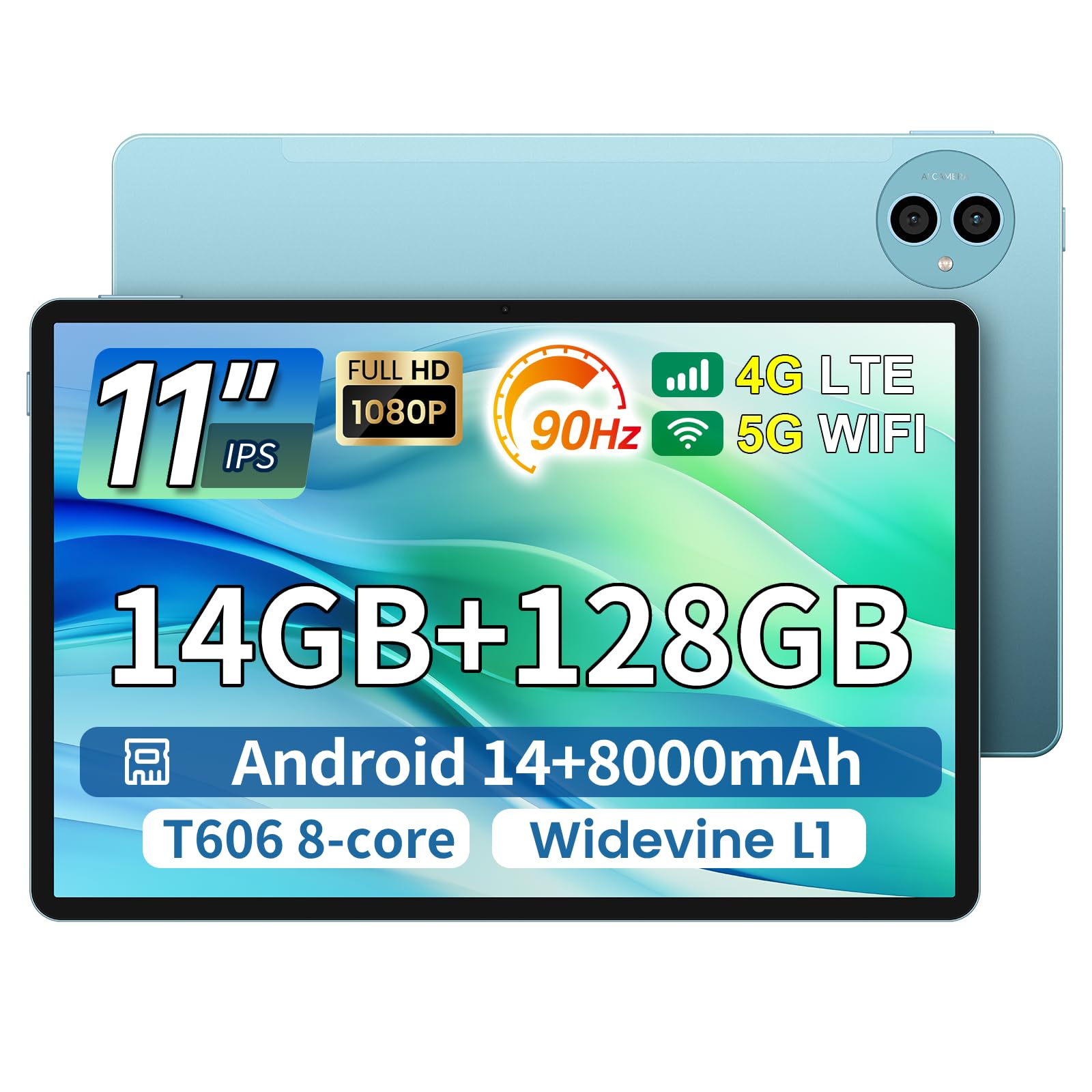 Foto 1 | Tablet Teclast P50 11" Android 14 14 GB + 128 GB 1 TB Expandir - Venta Internacional