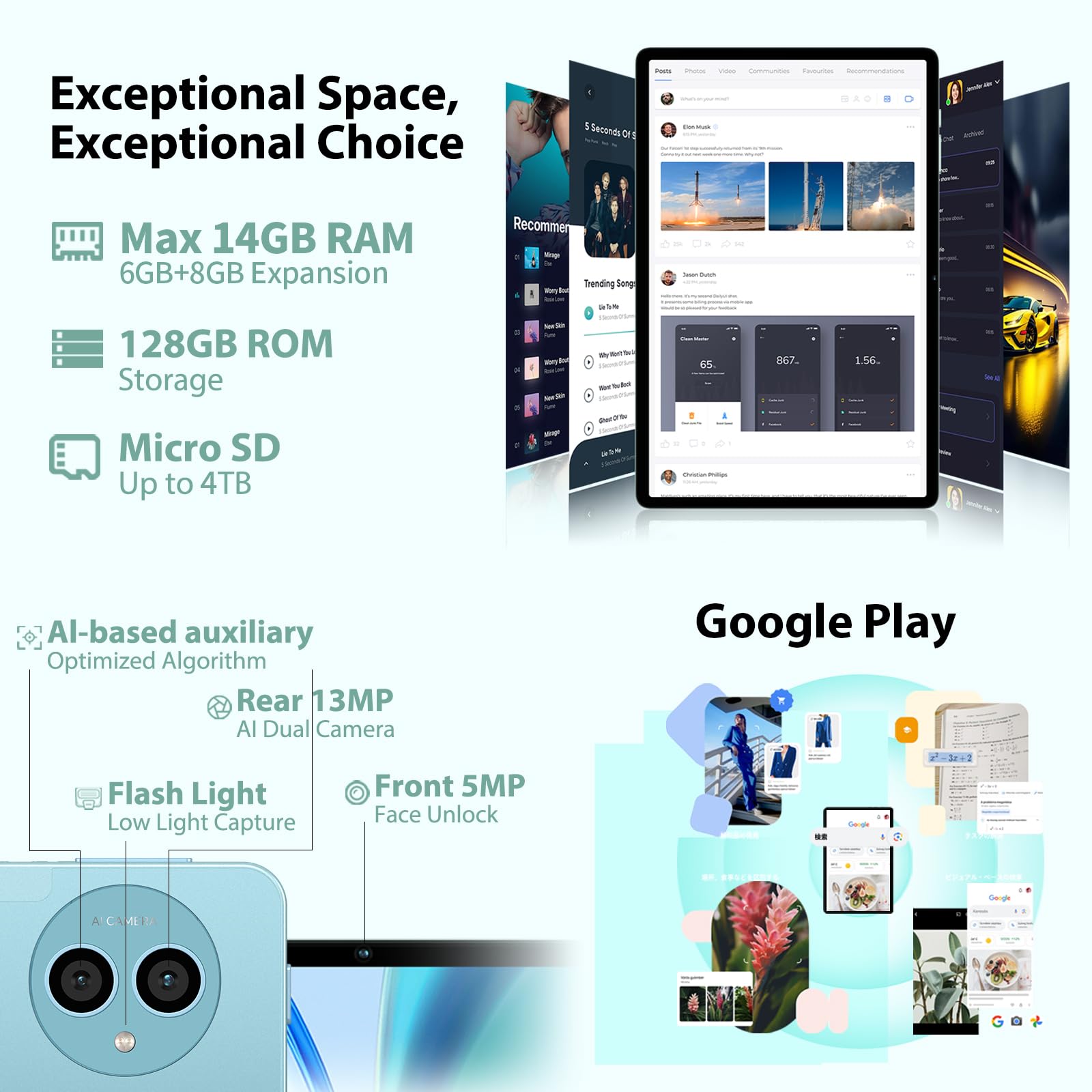 Foto 4 | Tablet Teclast P50 11" Android 14 14 GB + 128 GB 1 TB Expandir - Venta Internacional
