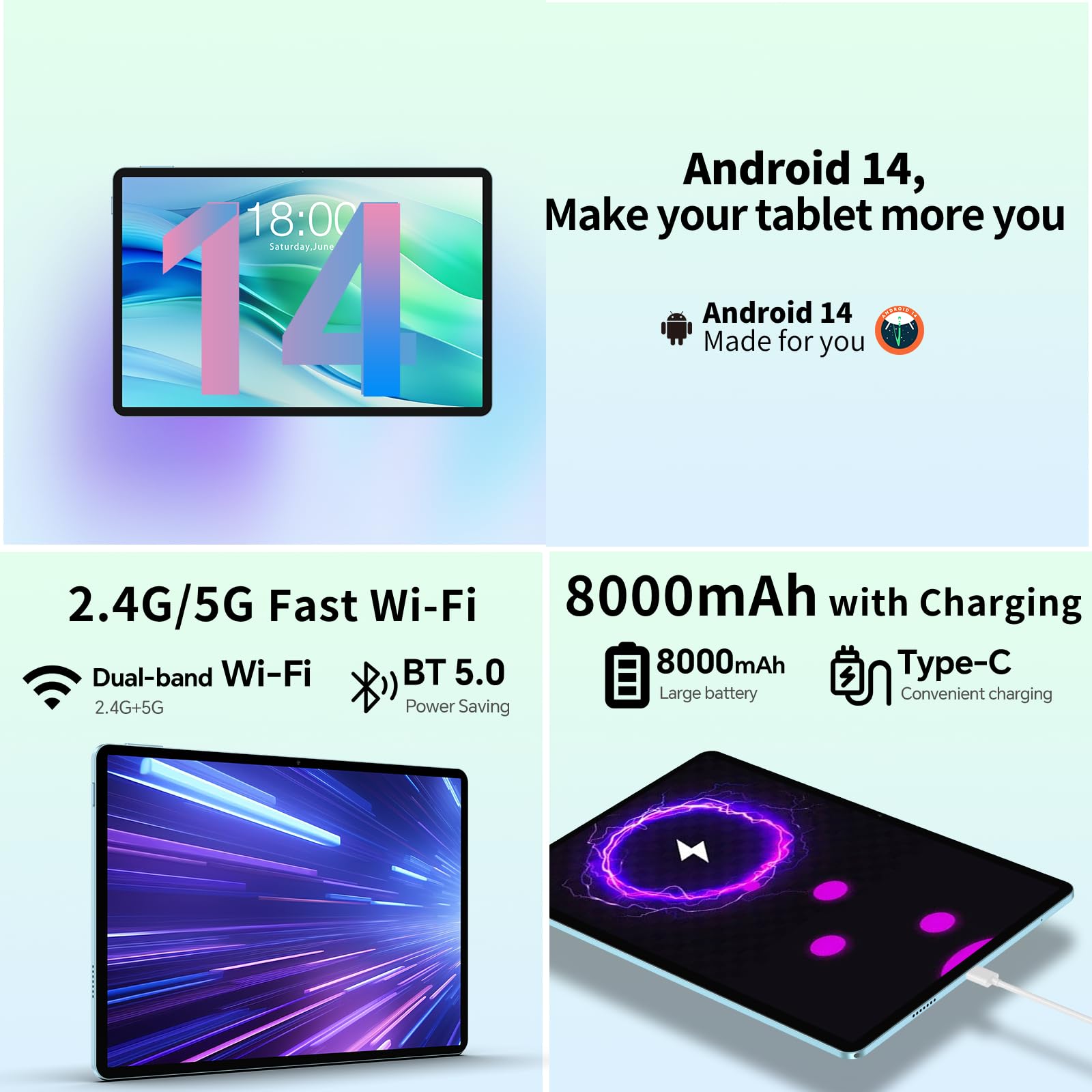 Foto 6 pulgar | Tablet Teclast P50 11" Android 14 14 GB + 128 GB 1 TB Expandir - Venta Internacional