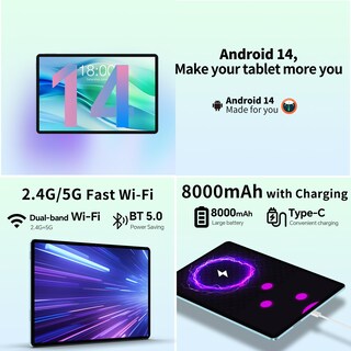Foto 5 | Tablet Teclast P50 11" Android 14 14 GB + 128 GB 1 TB Expandir - Venta Internacional